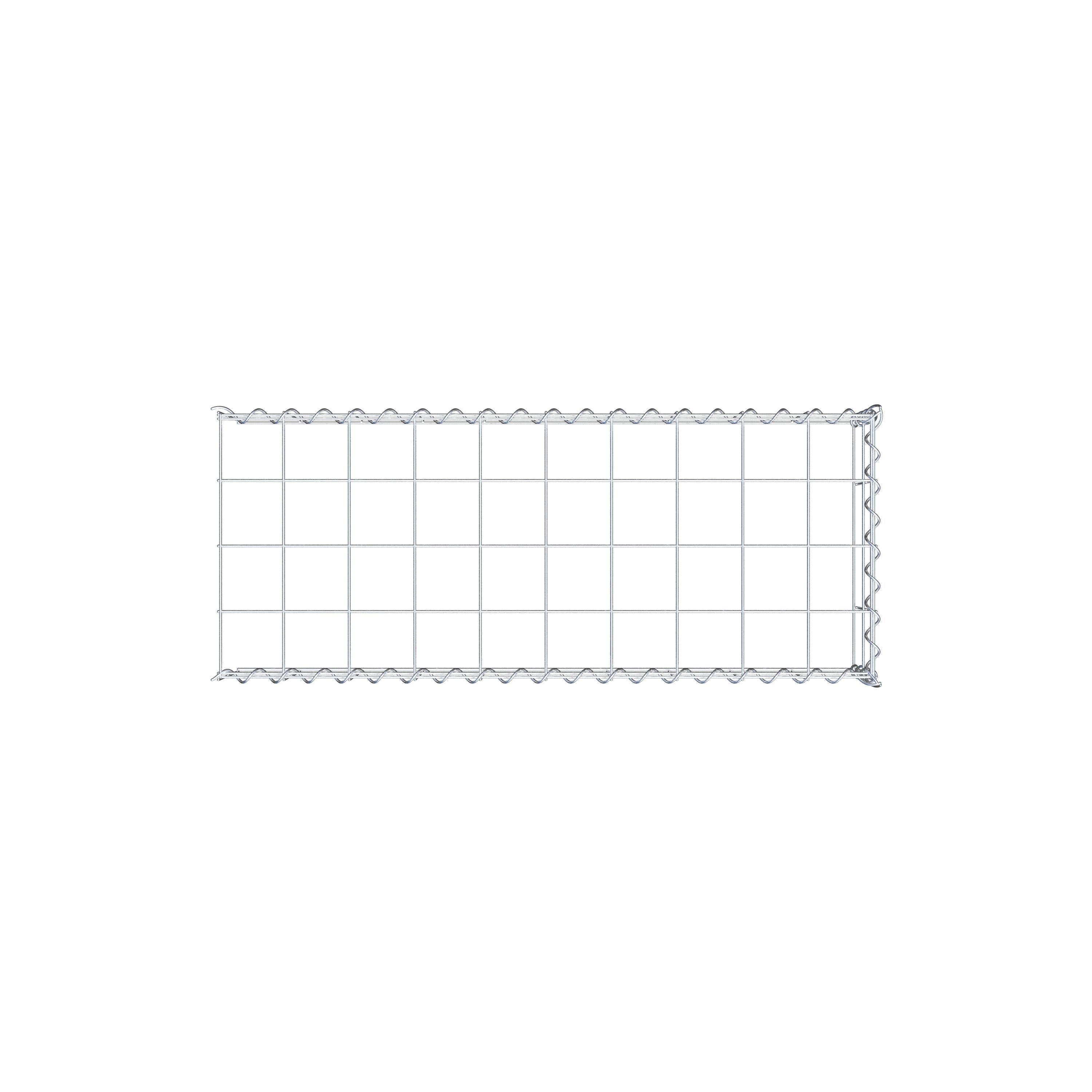Gabion rapporté type 4 100 cm x 20 cm x 40 cm (L x H x P), mailles 10 cm x 10 cm, spirale