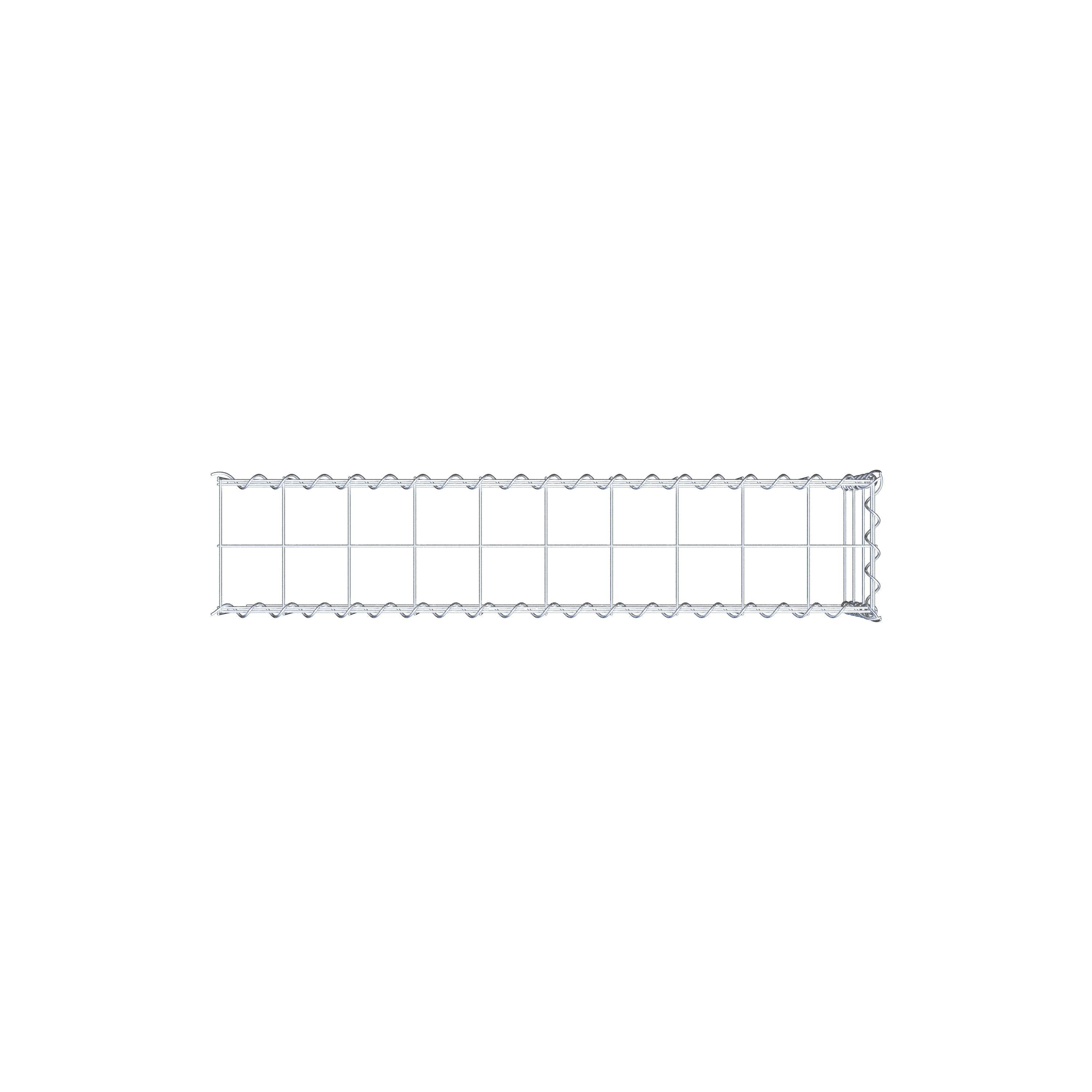 Gabbione aggiuntivo tipo 4 100 cm x 30 cm x 20 cm (L x A x P), maglia 10 cm x 10 cm, spirale