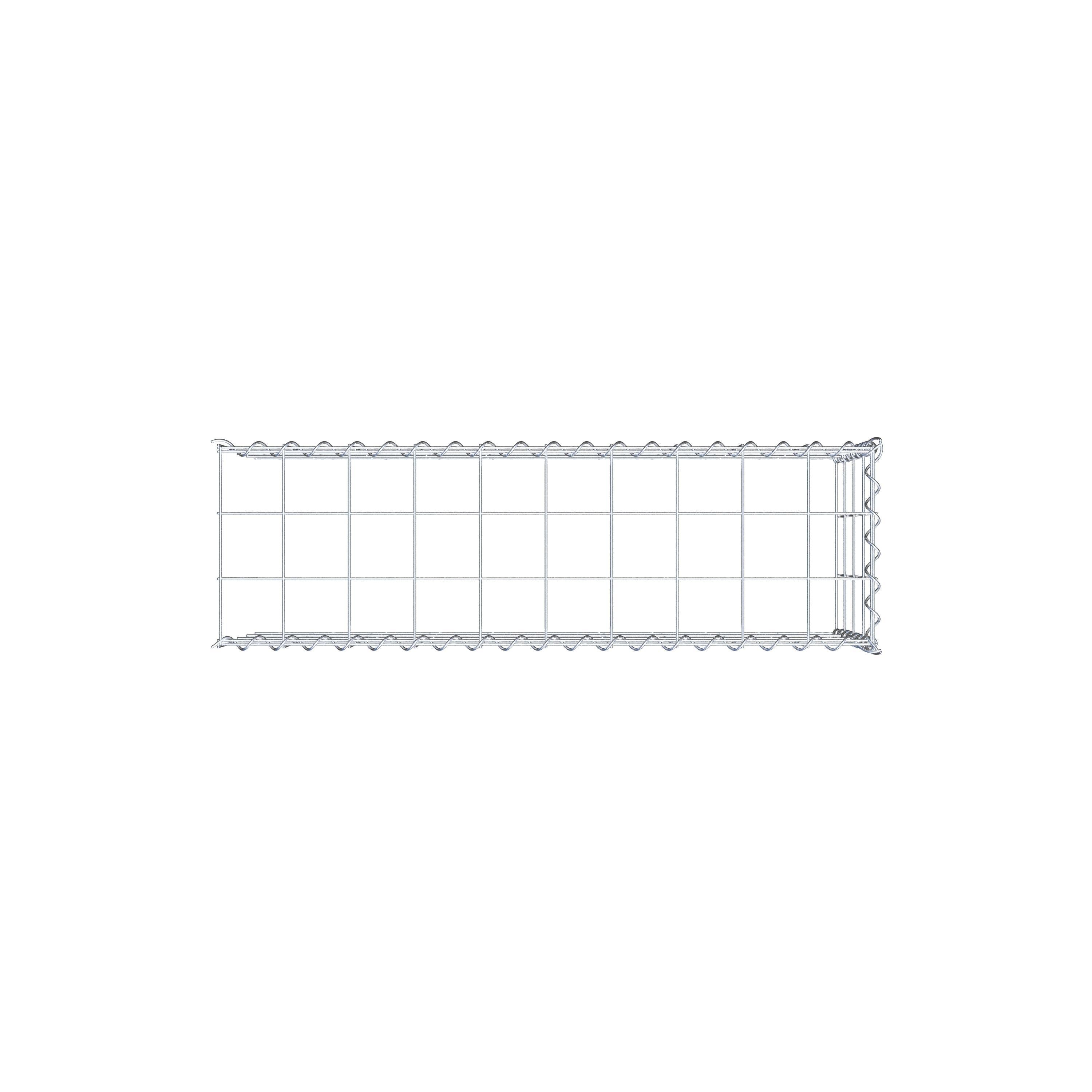 Grown-on gabion type 4 100 cm x 40 cm x 30 cm (L x H x D), mesh size 10 cm x 10 cm, spiral