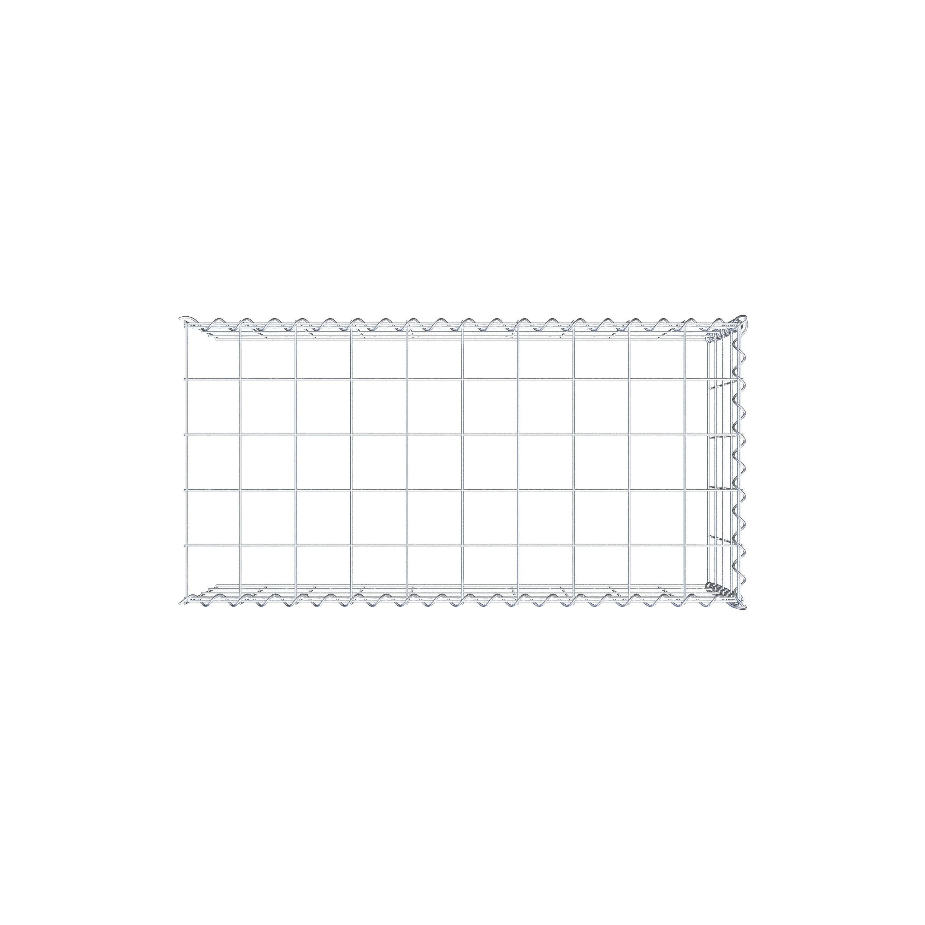 Grown-on gabion type 4 100 cm x 40 cm x 50 cm (L x H x D), mesh size 10 cm x 10 cm, spiral