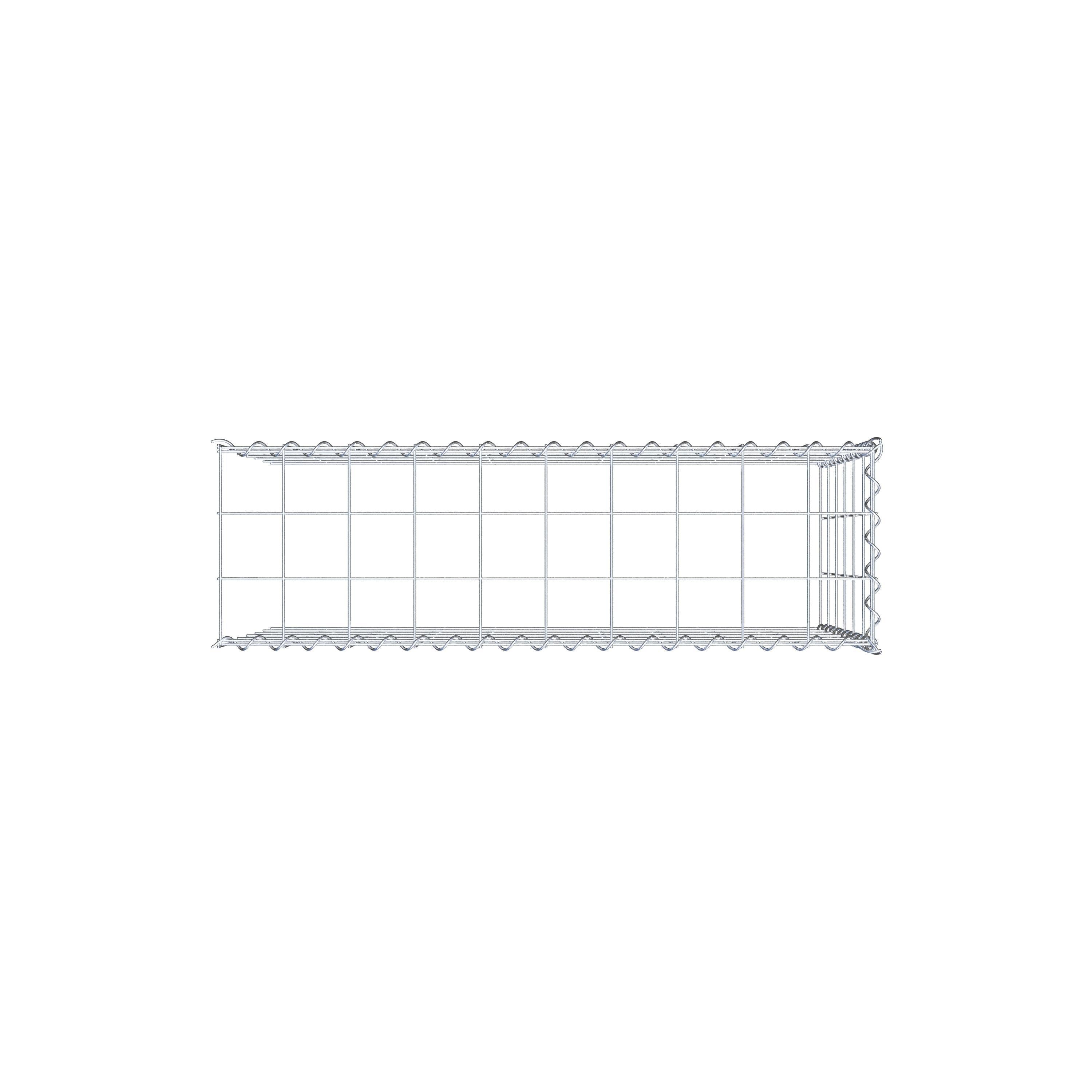 Grown-on gabion type 4 100 cm x 60 cm x 30 cm (L x H x D), mesh size 10 cm x 10 cm, spiral