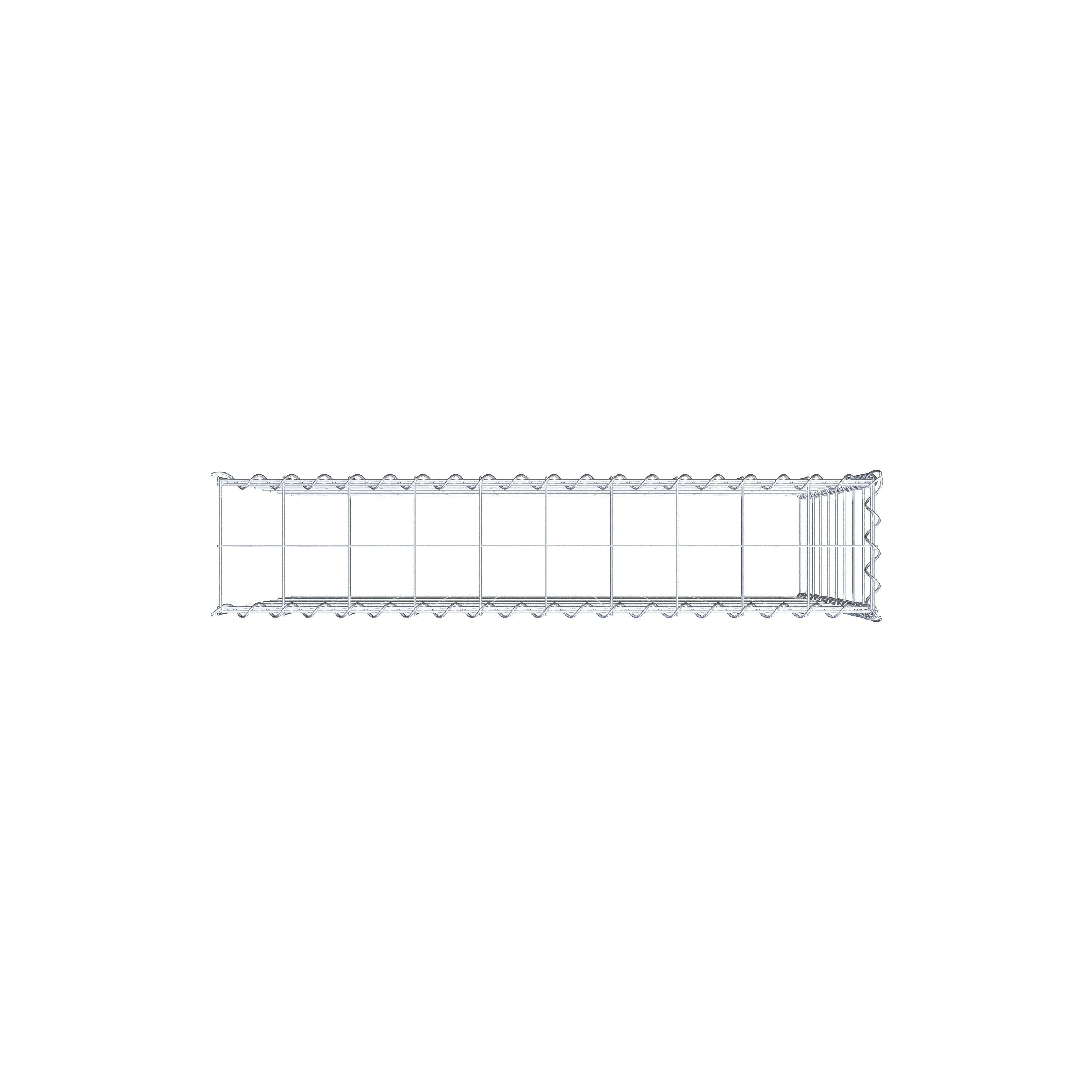 Add-on schanskorf type 4 100 cm x 90 cm x 20 cm (L x H x D), maaswijdte 10 cm x 10 cm, spiraal