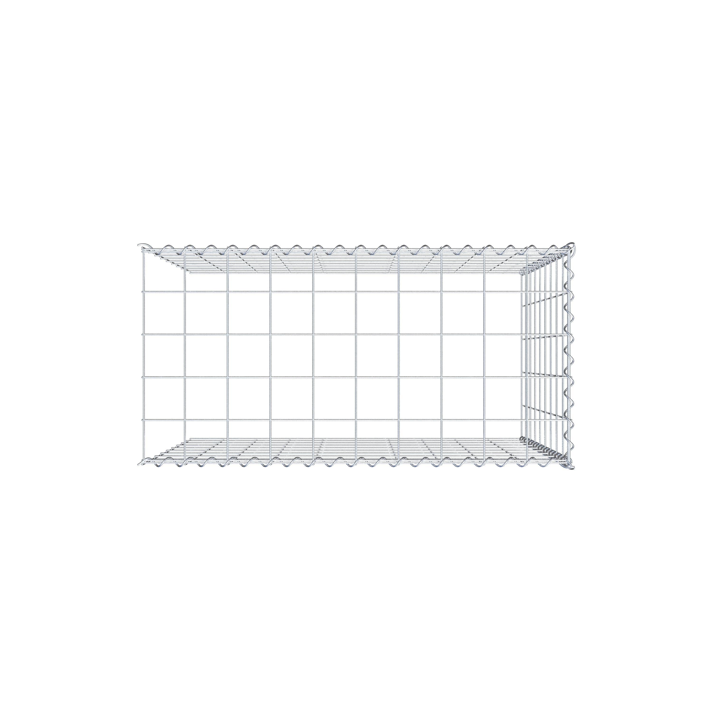 Add-on schanskorf type 4 100 cm x 90 cm x 50 cm (L x H x D), maaswijdte 10 cm x 10 cm, spiraal