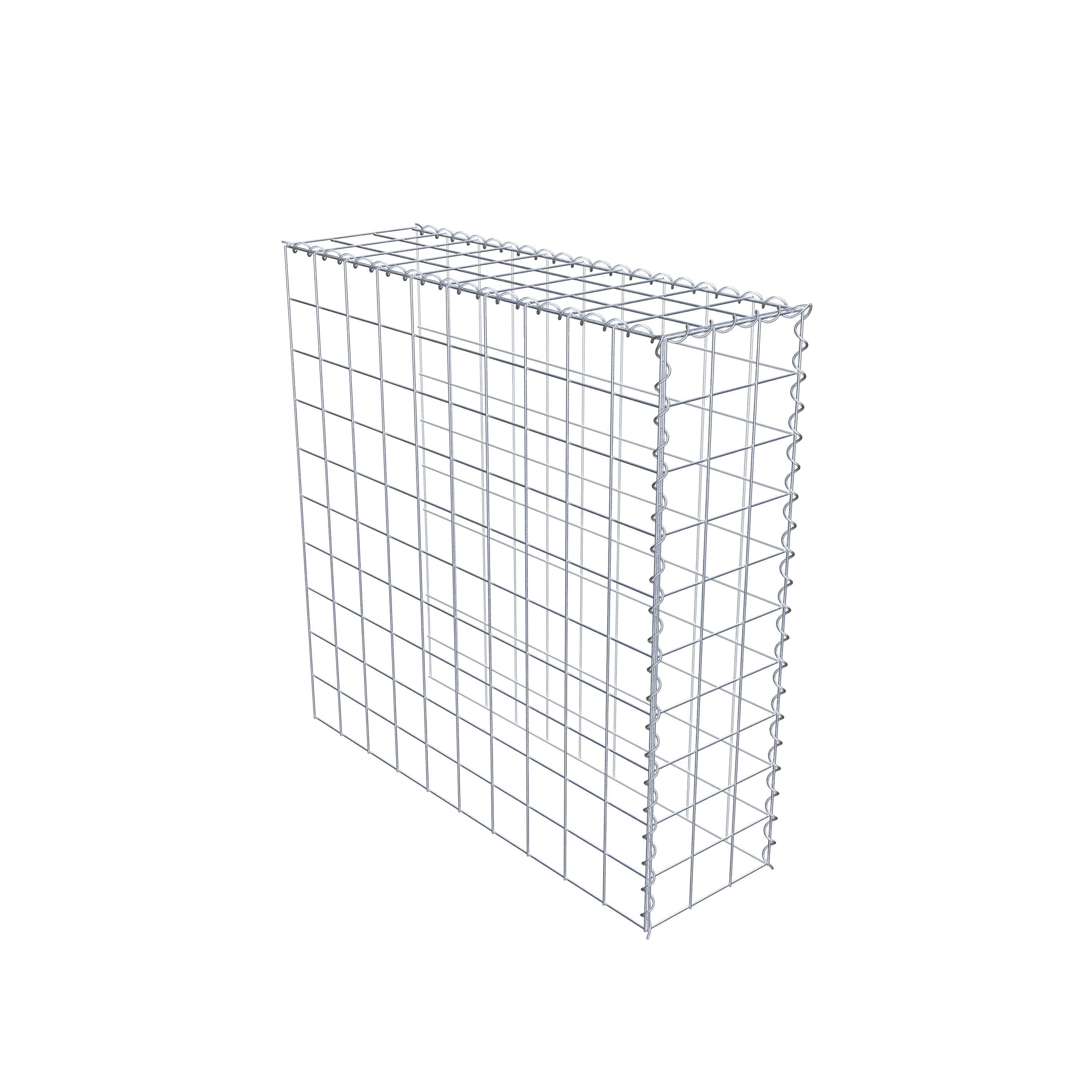 Gabião Tipo 4 100 cm x 100 cm x 30 cm (C x A x P), malhagem 10 cm x 10 cm, espiral