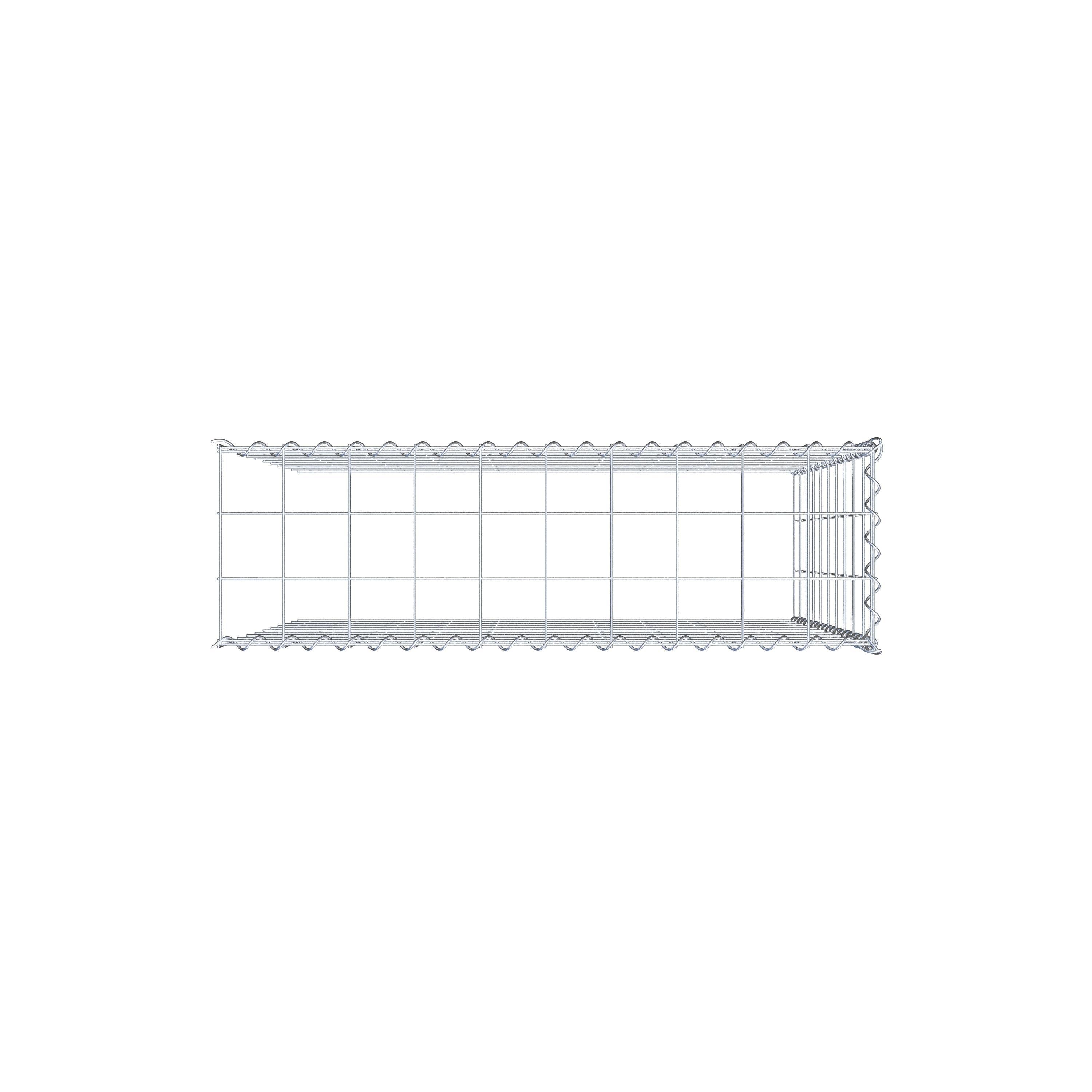 Gabião Tipo 4 100 cm x 100 cm x 30 cm (C x A x P), malhagem 10 cm x 10 cm, espiral