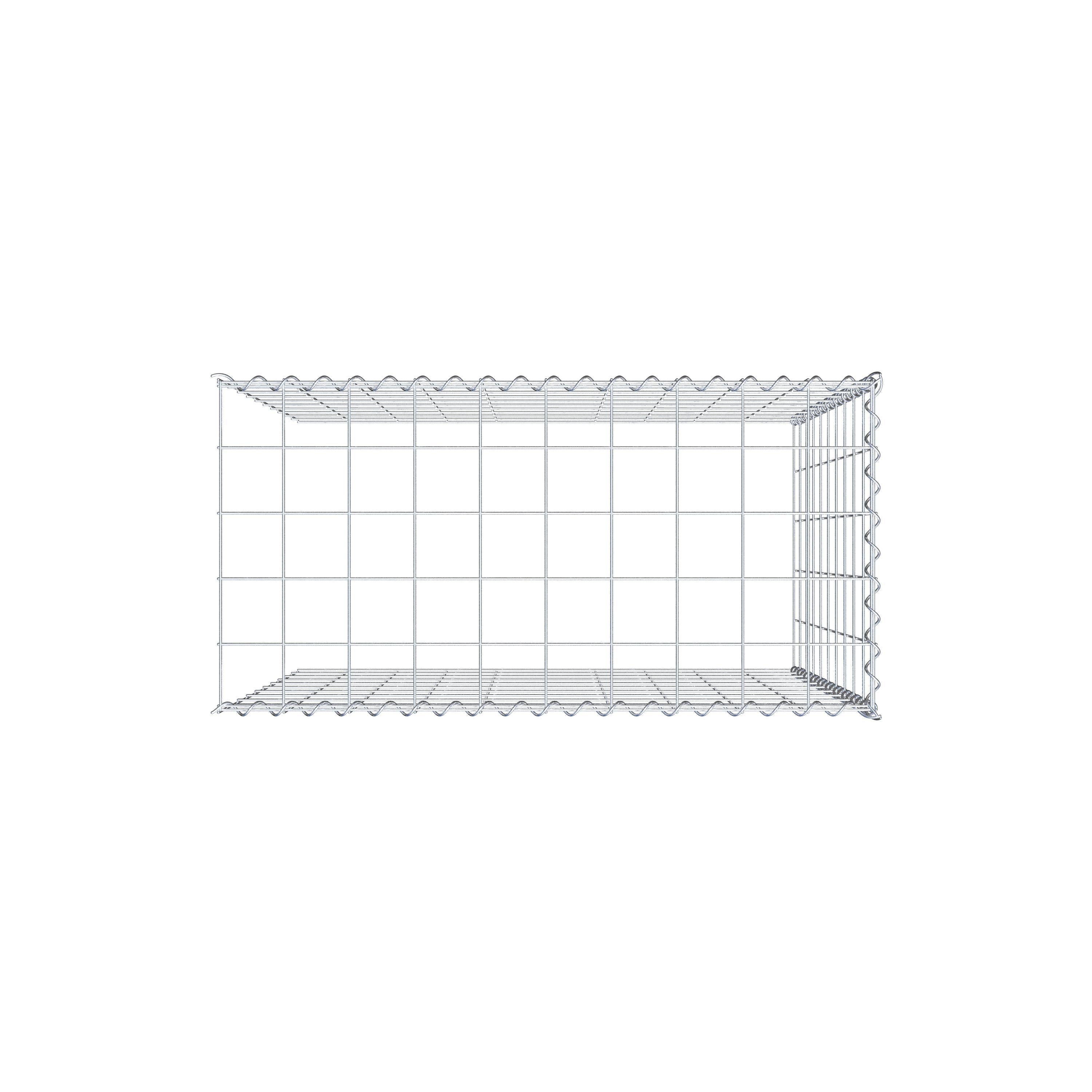 Add-on schanskorf type 4 100 cm x 100 cm x 50 cm (L x H x D), maaswijdte 10 cm x 10 cm, spiraal