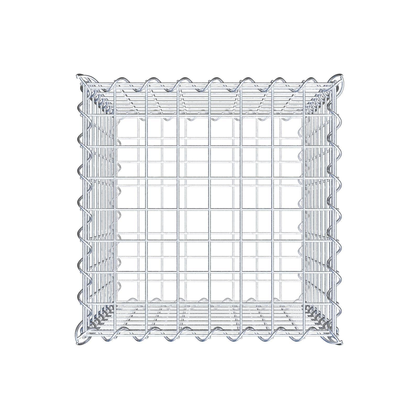 Gabião 40 cm x 40 cm x 40 cm (C x A x P), malhagem 5 cm x 5 cm, espiral
