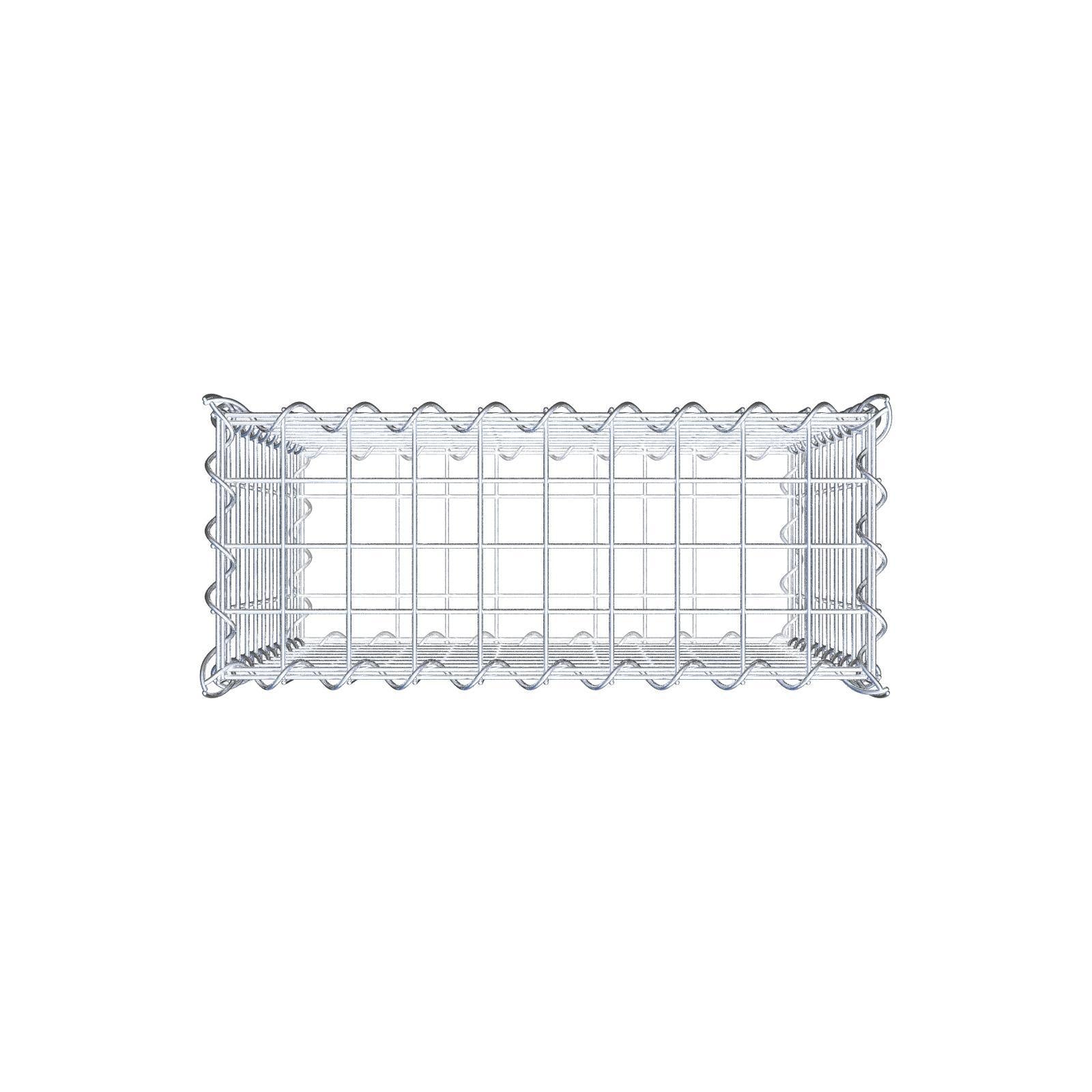 Gabion 50 cm x 50 cm x 20 cm (L x H x D), maskstorlek 5 cm x 5 cm, spiral