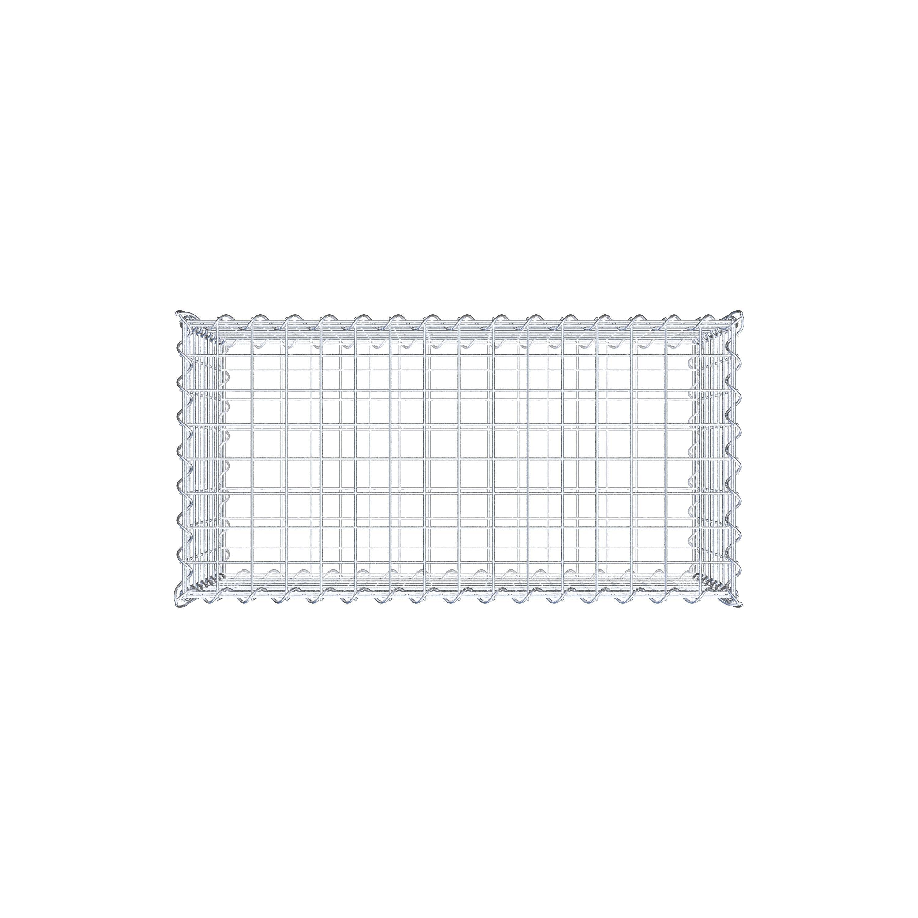 Gabião 80 cm x 40 cm x 40 cm (C x A x P), malhagem 5 cm x 5 cm, espiral