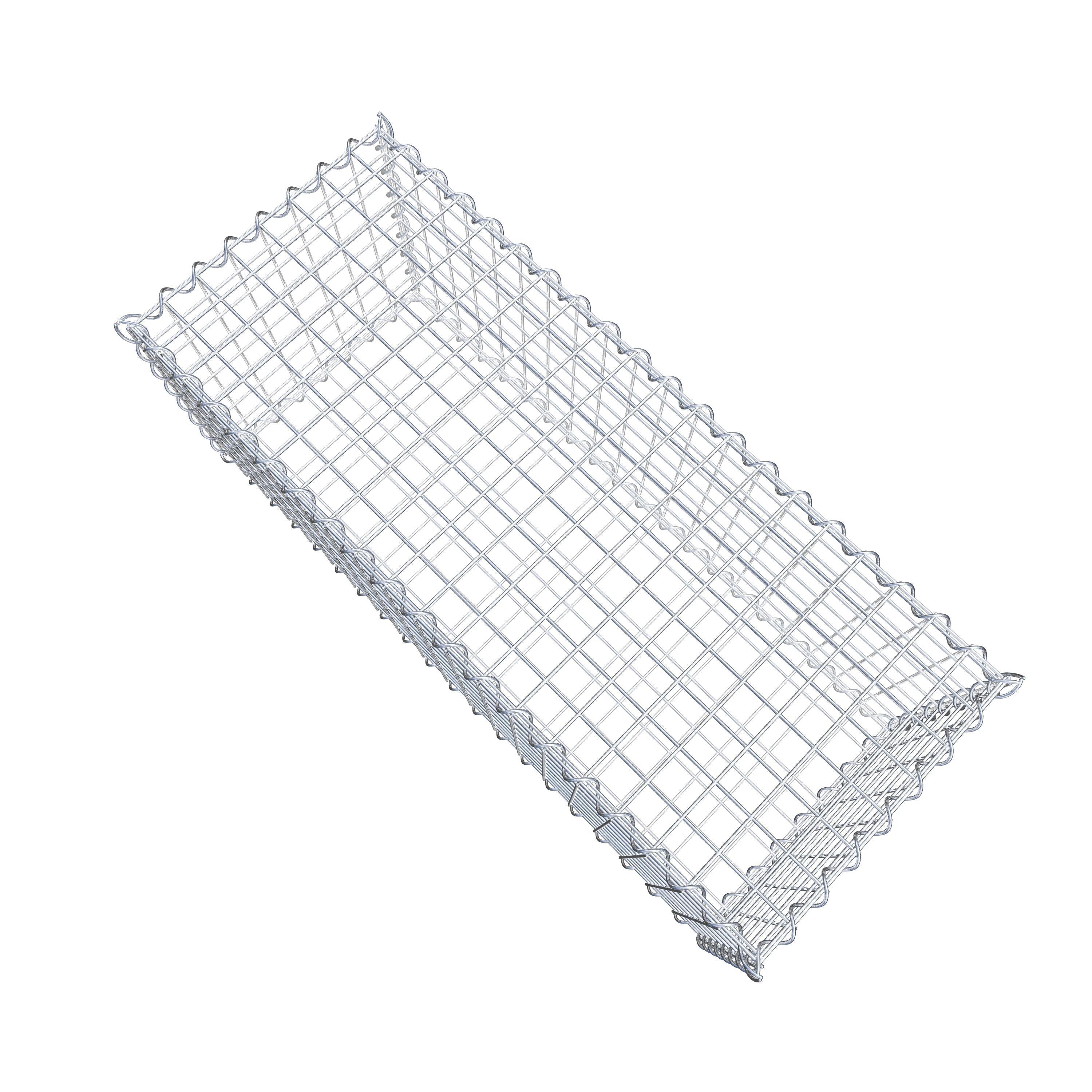 Gavión 100 cm x 40 cm x 40 cm (largo x alto x fondo), malla 5 cm x 5 cm, en espiral