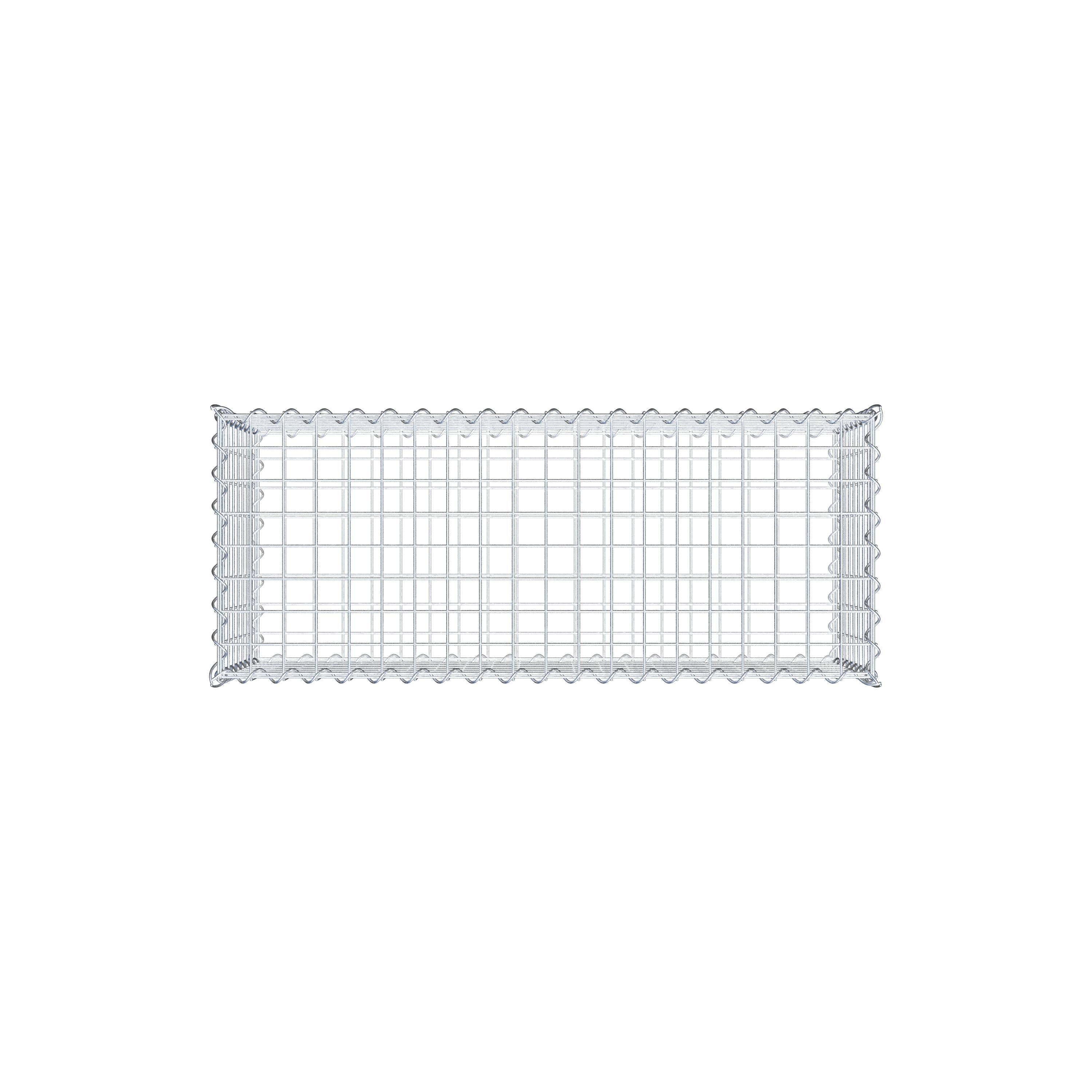Gavión 100 cm x 40 cm x 40 cm (largo x alto x fondo), malla 5 cm x 5 cm, en espiral