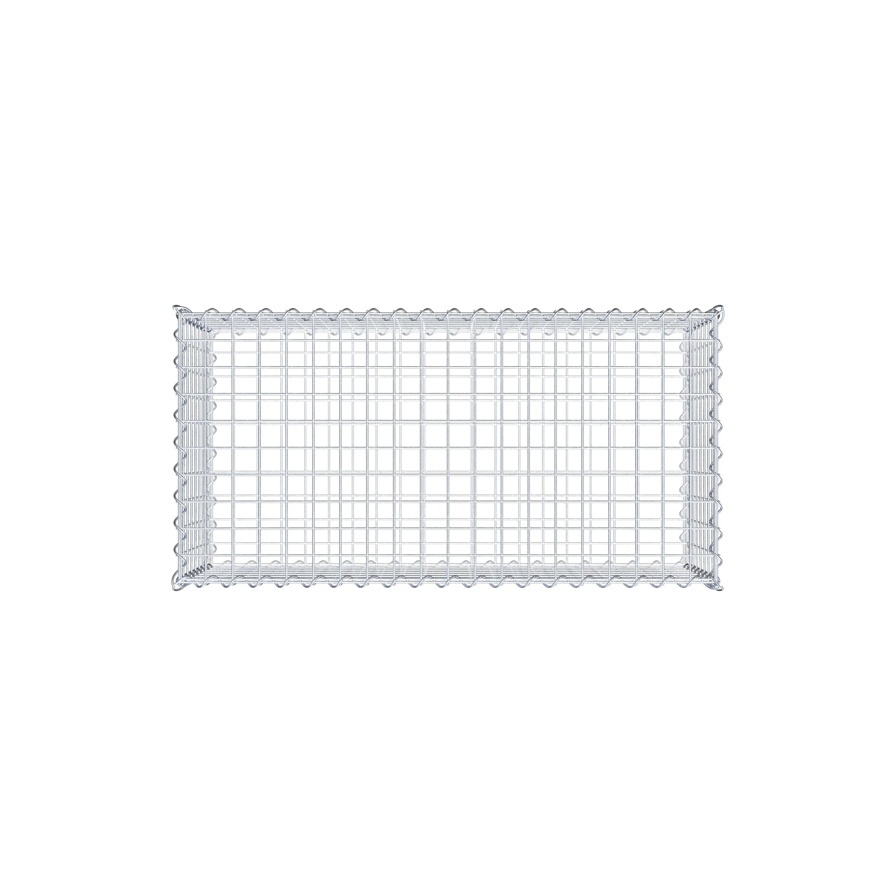 Schanskorf 100 cm x 40 cm x 50 cm (L x H x D), maaswijdte 5 cm x 5 cm, spiraalvormig