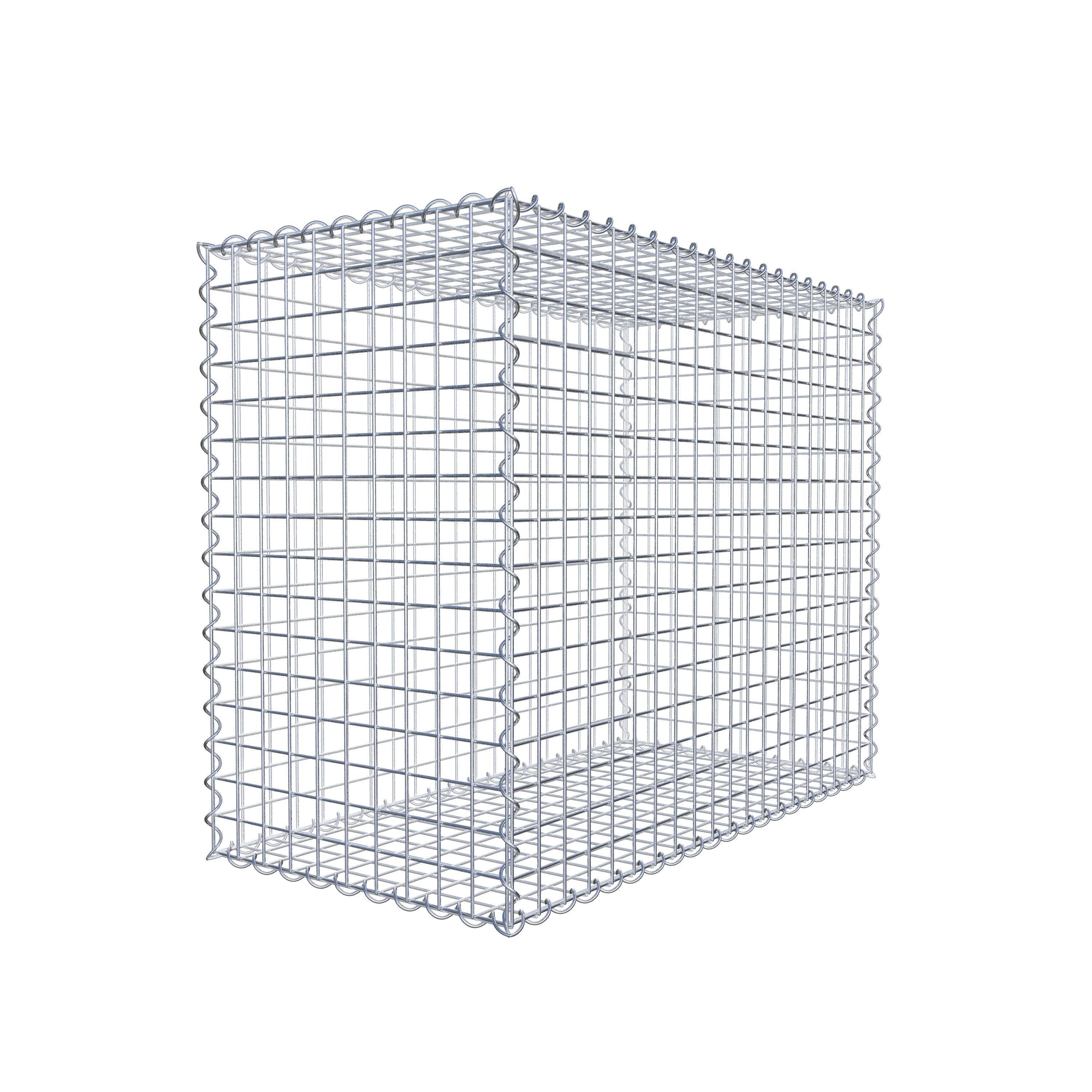 Schanskorf 100 cm x 80 cm x 50 cm (L x H x D), maaswijdte 5 cm x 5 cm, spiraalvormig