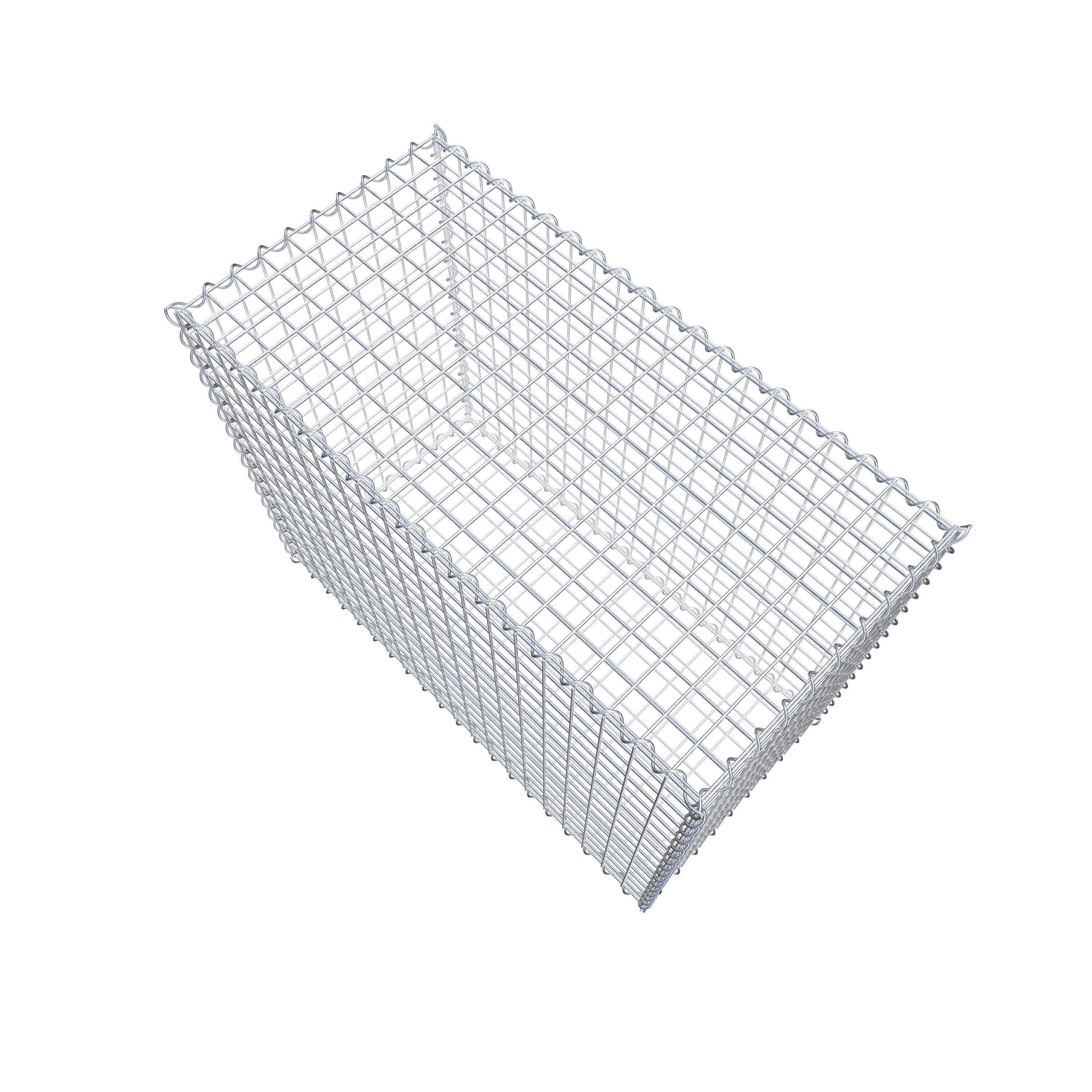 Schanskorf 100 cm x 80 cm x 50 cm (L x H x D), maaswijdte 5 cm x 5 cm, spiraalvormig