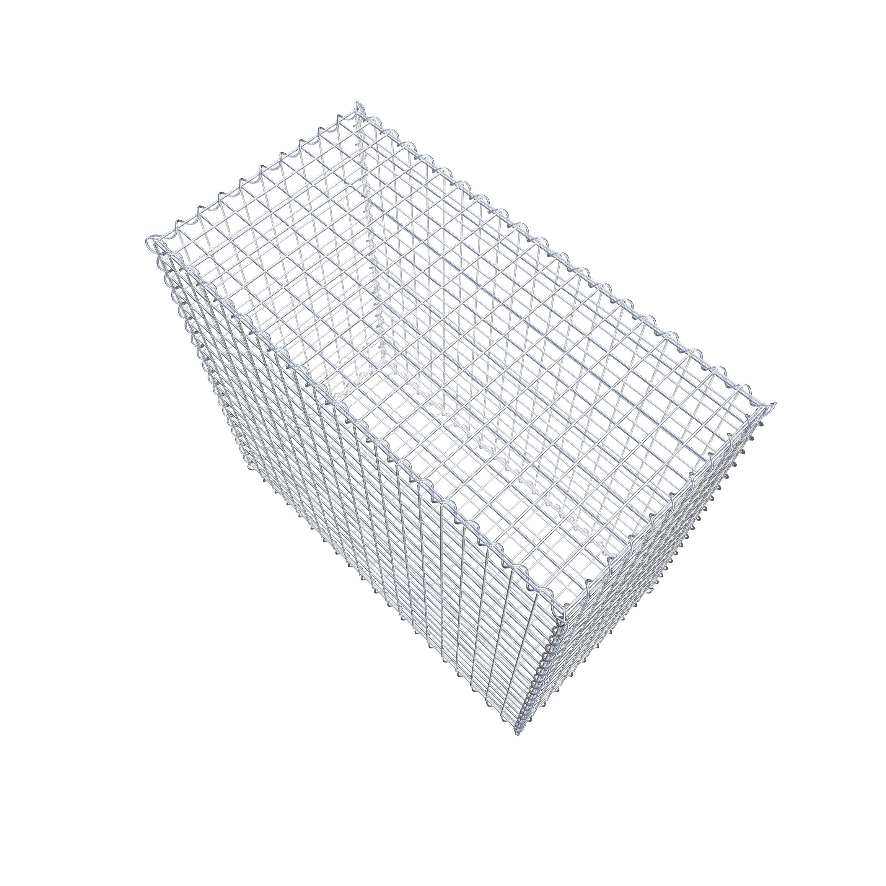 Gabião 100 cm x 90 cm x 50 cm (C x A x P), malhagem 5 cm x 5 cm, espiral