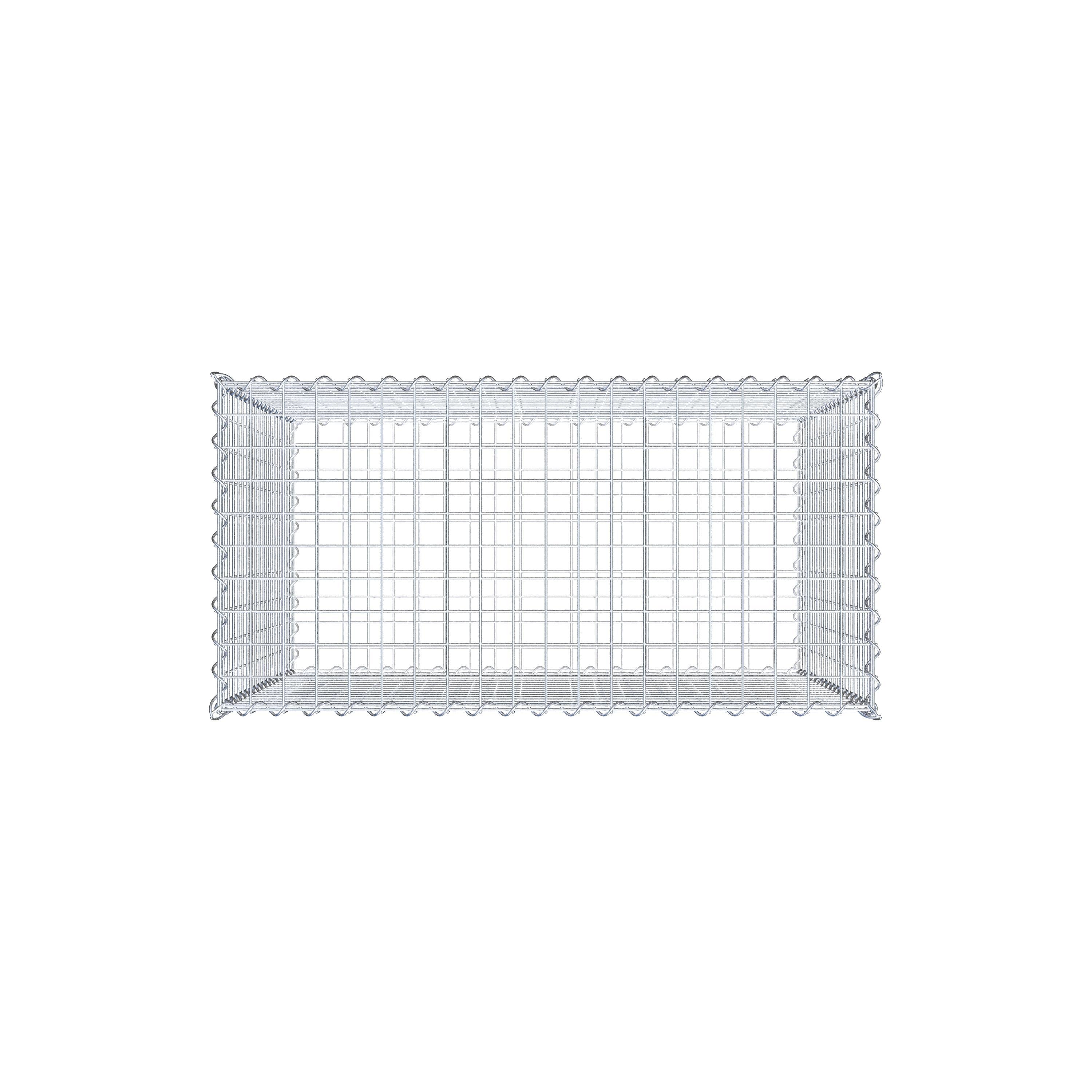 Gabião 100 cm x 90 cm x 50 cm (C x A x P), malhagem 5 cm x 5 cm, espiral