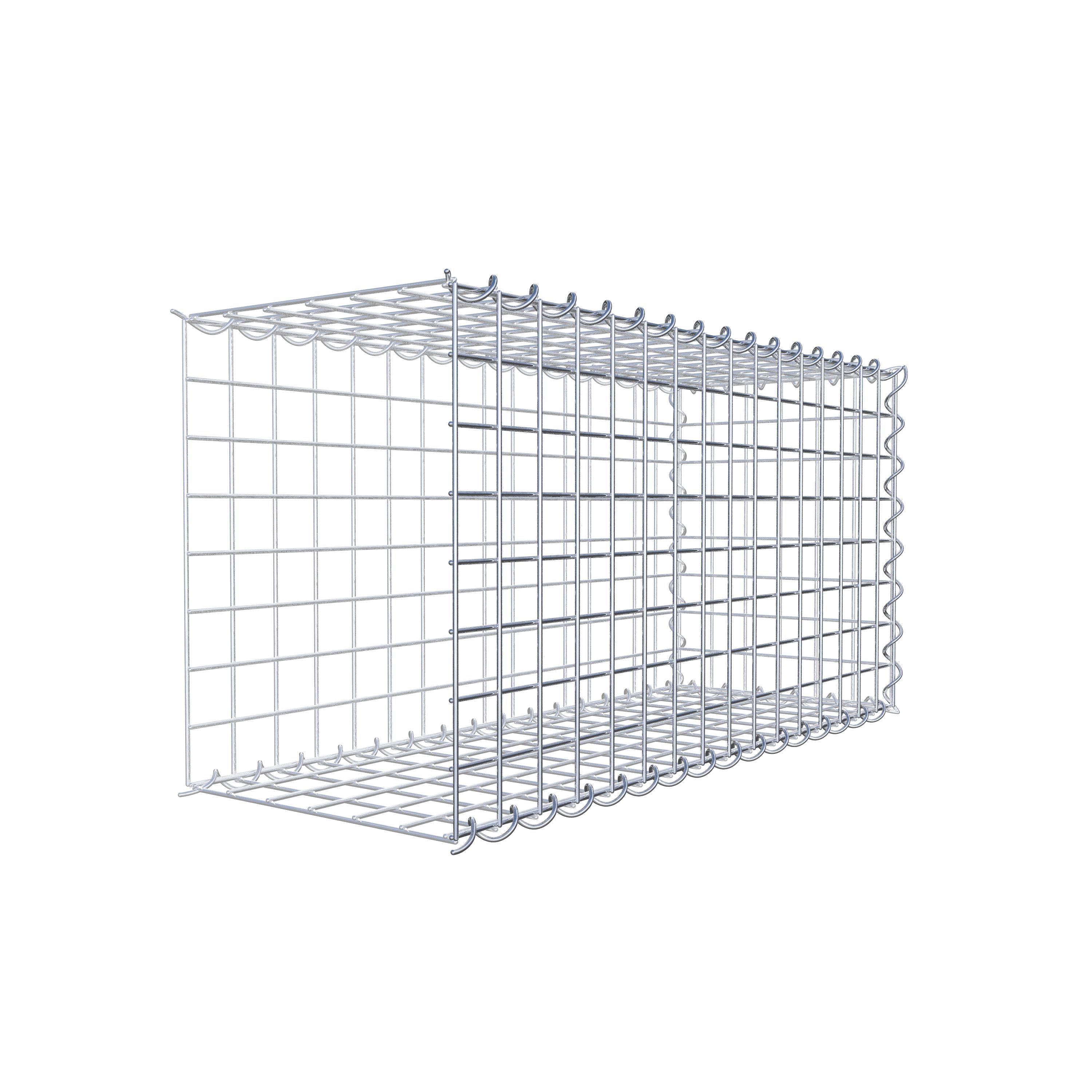 Add-on schanskorf type 2 80 cm x 40 cm x 30 cm (L x H x D), maaswijdte 5 cm x 5 cm, spiraalvormig