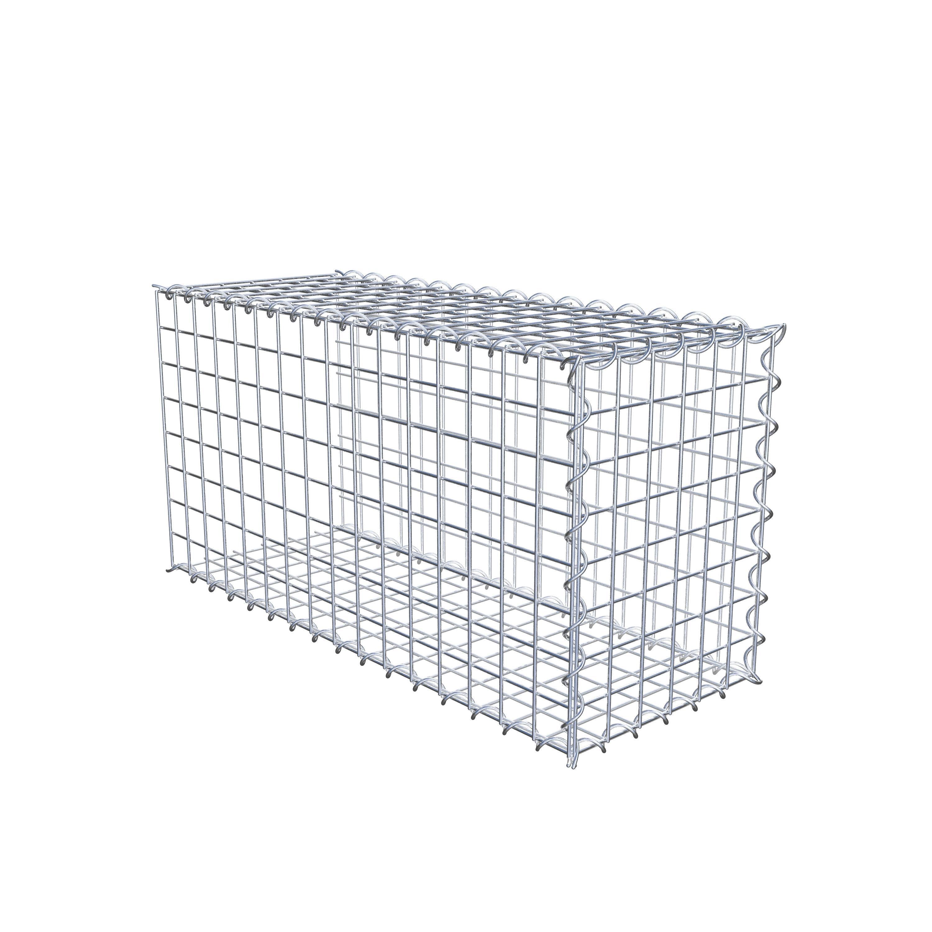 Add-on schanskorf type 2 80 cm x 40 cm x 30 cm (L x H x D), maaswijdte 5 cm x 5 cm, spiraalvormig