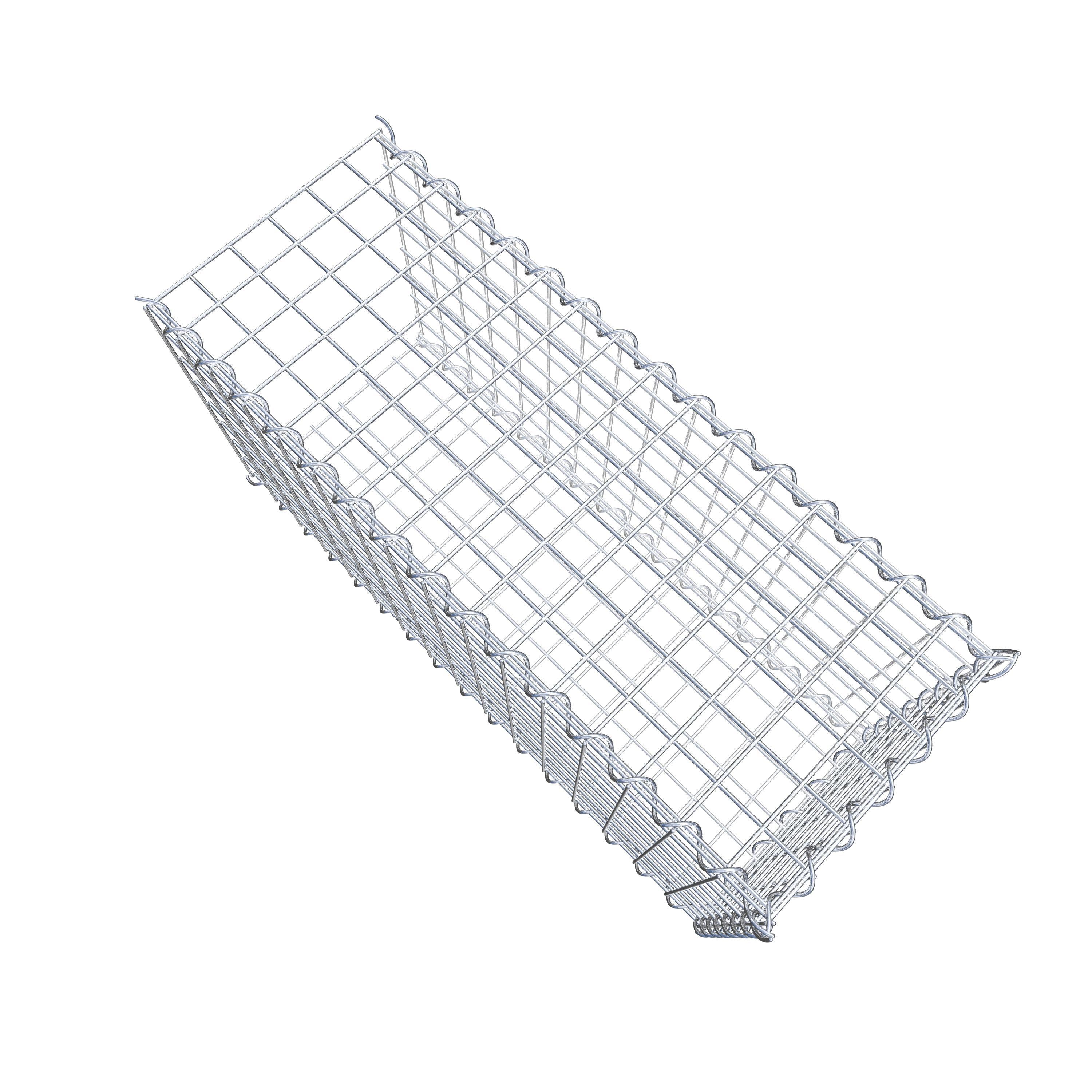 Add-on schanskorf type 2 80 cm x 40 cm x 30 cm (L x H x D), maaswijdte 5 cm x 5 cm, spiraalvormig