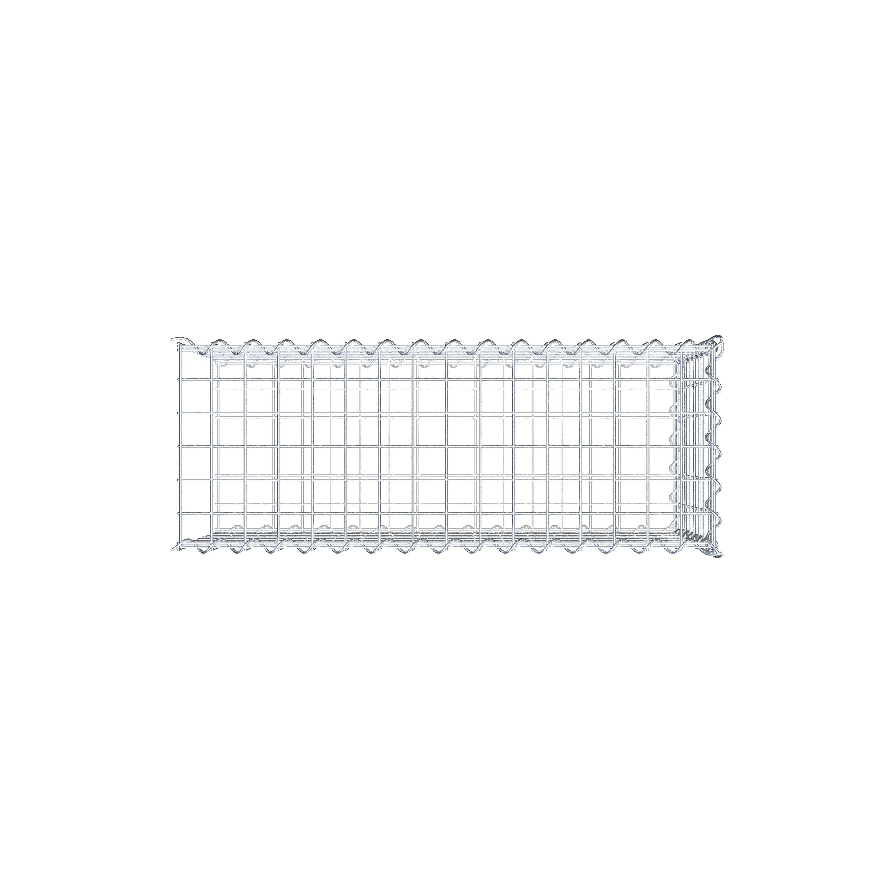Add-on schanskorf type 2 80 cm x 40 cm x 30 cm (L x H x D), maaswijdte 5 cm x 5 cm, spiraalvormig