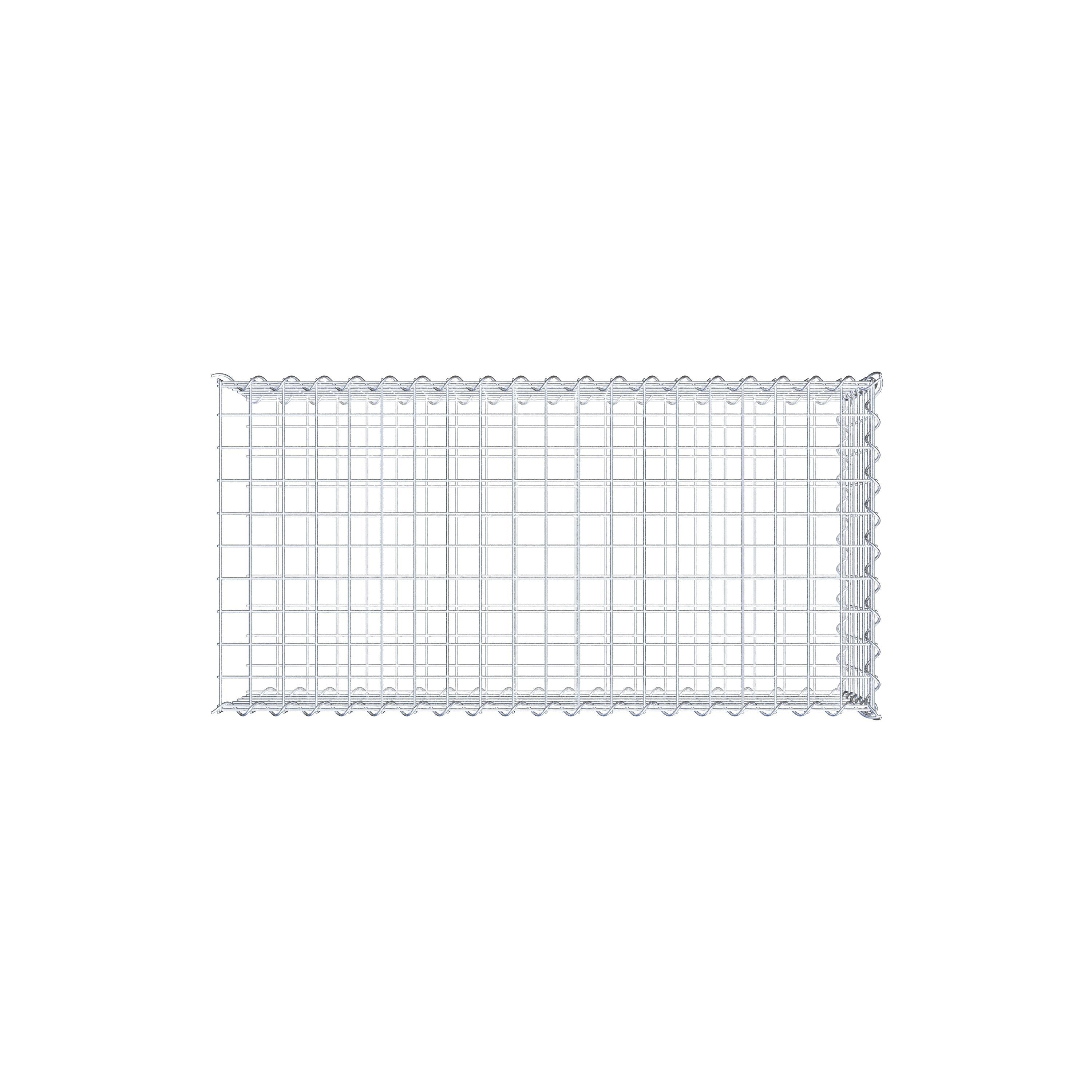 Grown-on gabion type 2 100 cm x 30 cm x 50 cm (L x H x D), mesh size 5 cm x 5 cm, spiral
