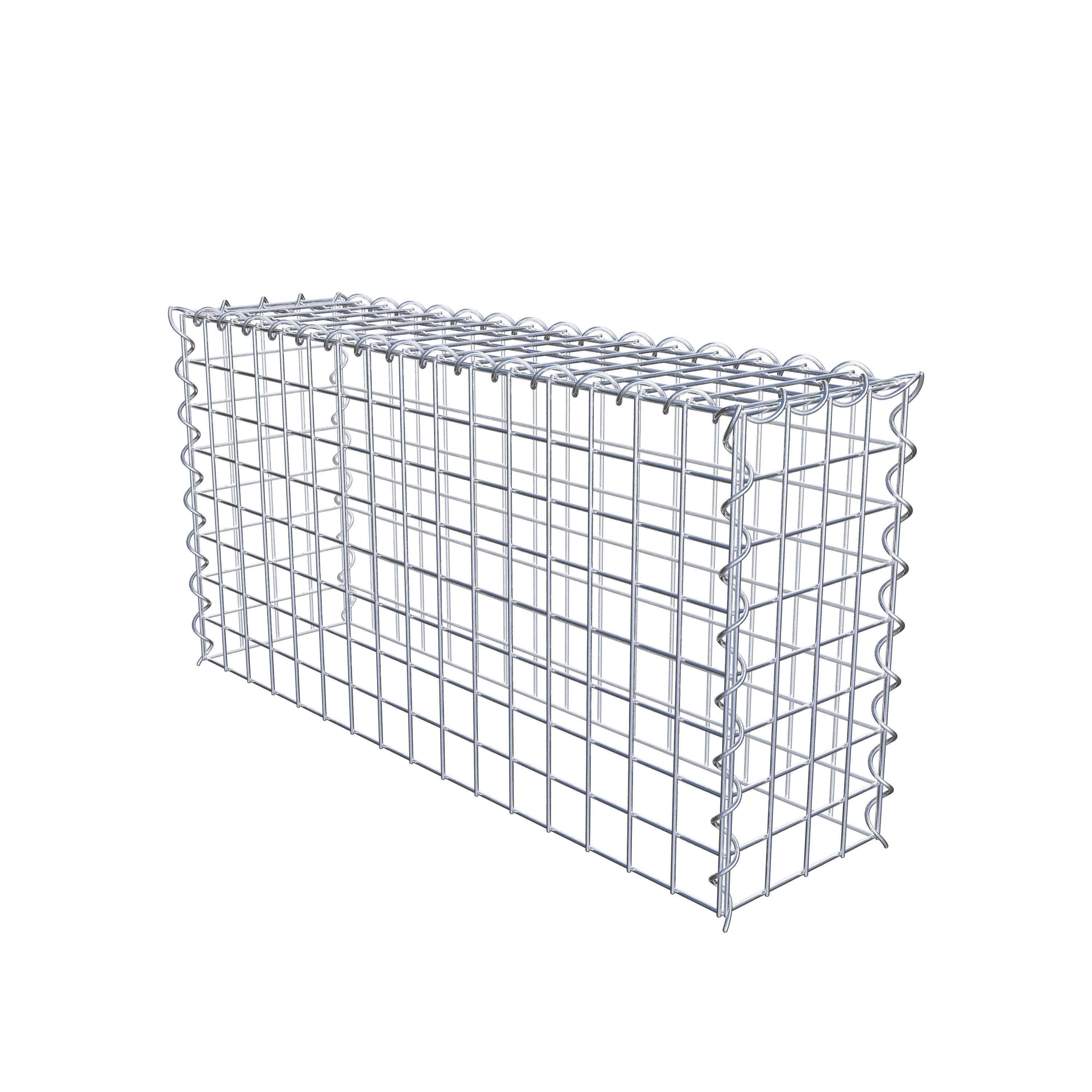Add-on schanskorf type 3 80 cm x 40 cm x 20 cm (L x H x D), maaswijdte 5 cm x 5 cm, spiraalvormig