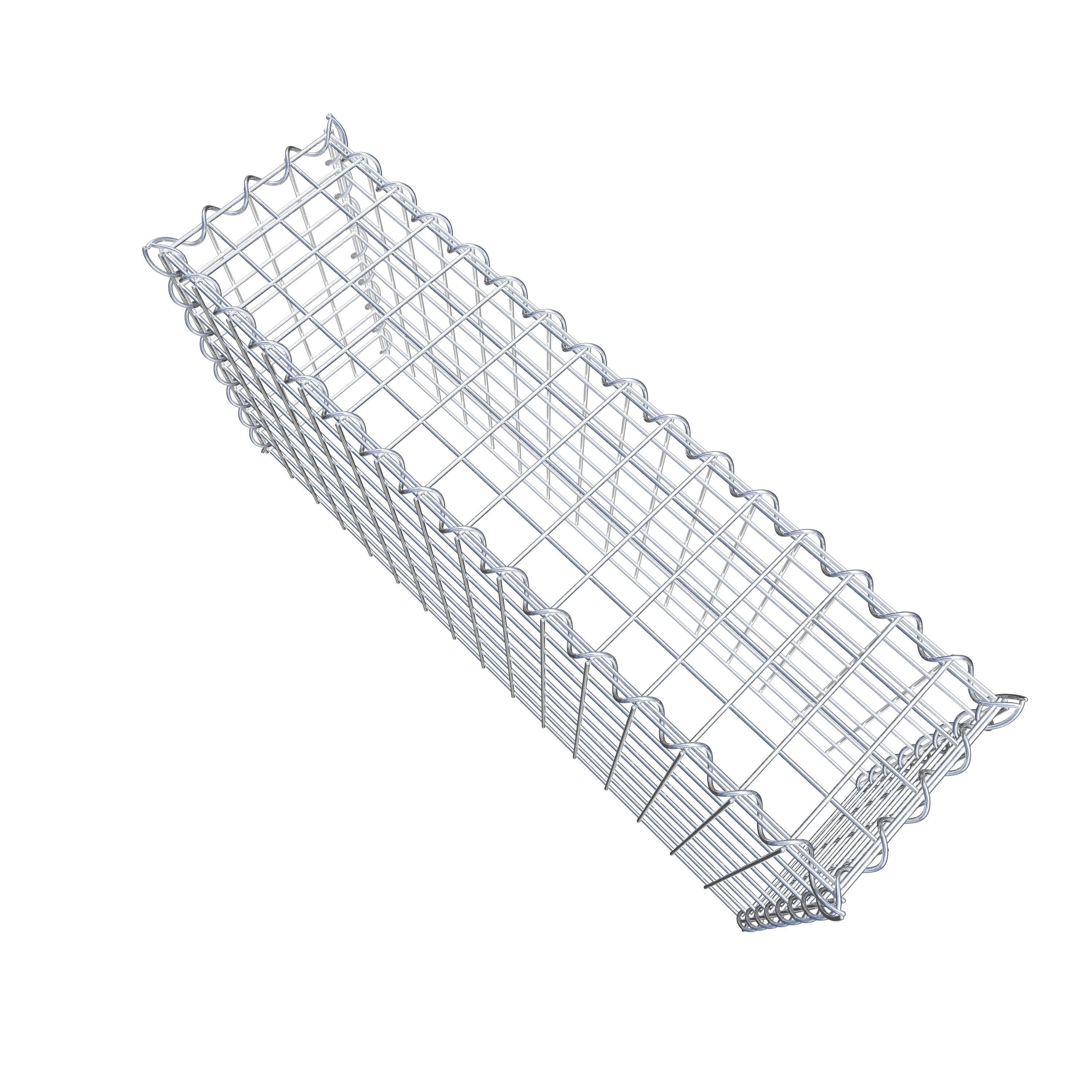 Add-on schanskorf type 3 80 cm x 40 cm x 20 cm (L x H x D), maaswijdte 5 cm x 5 cm, spiraalvormig