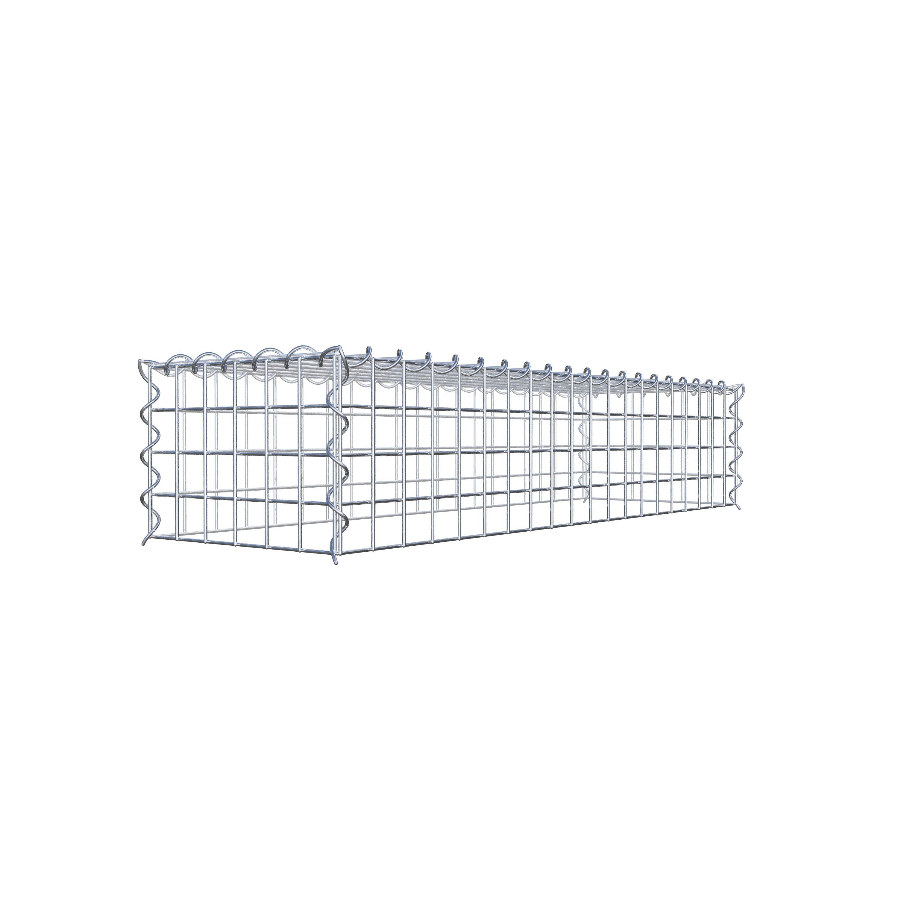Grown-on gabion type 3 100 cm x 20 cm x 30 cm (L x H x D), mesh size 5 cm x 5 cm, spiral