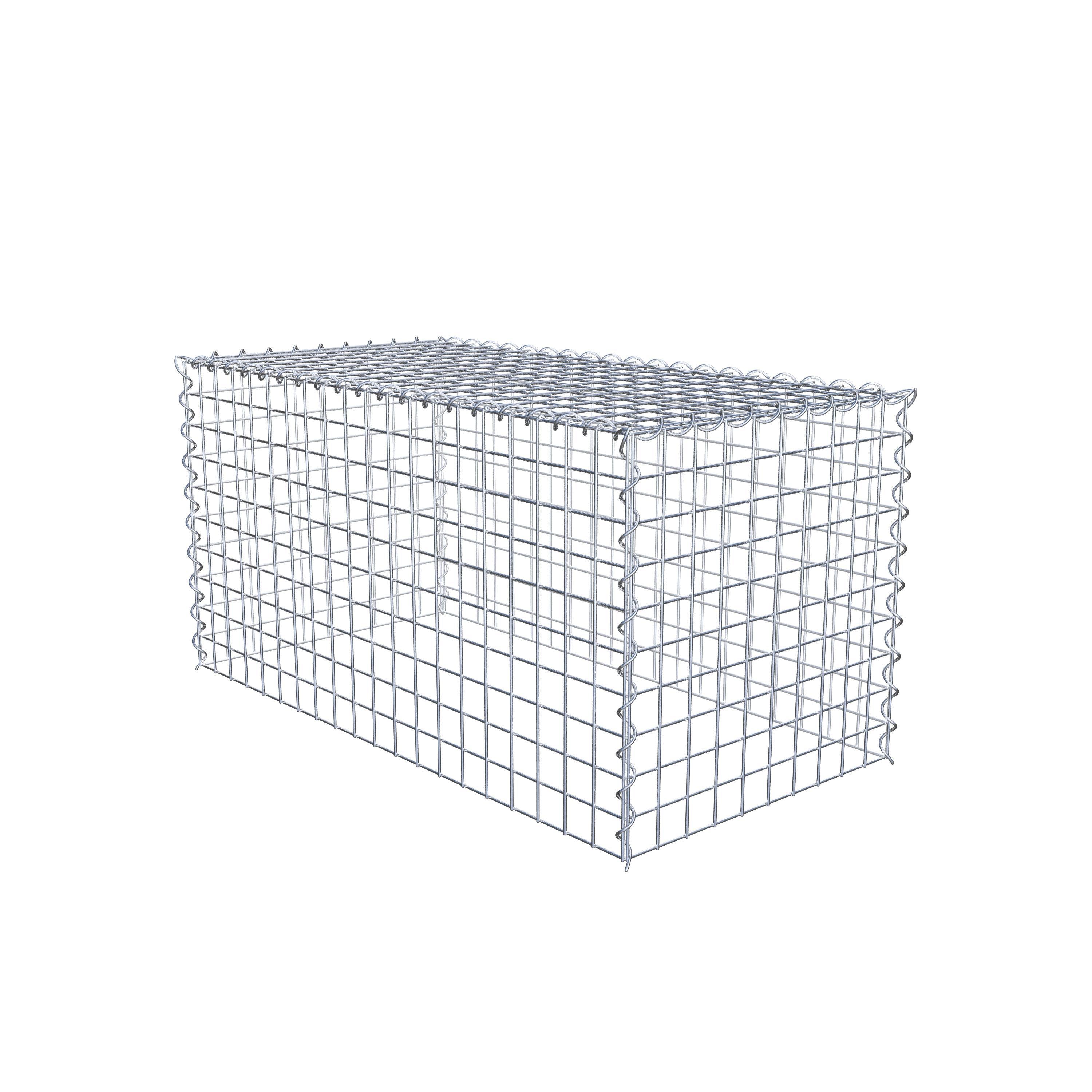 Aangegroeide schanskorf type 3 100 cm x 50 cm x 50 cm (L x H x D), maaswijdte 5 cm x 5 cm, spiraal