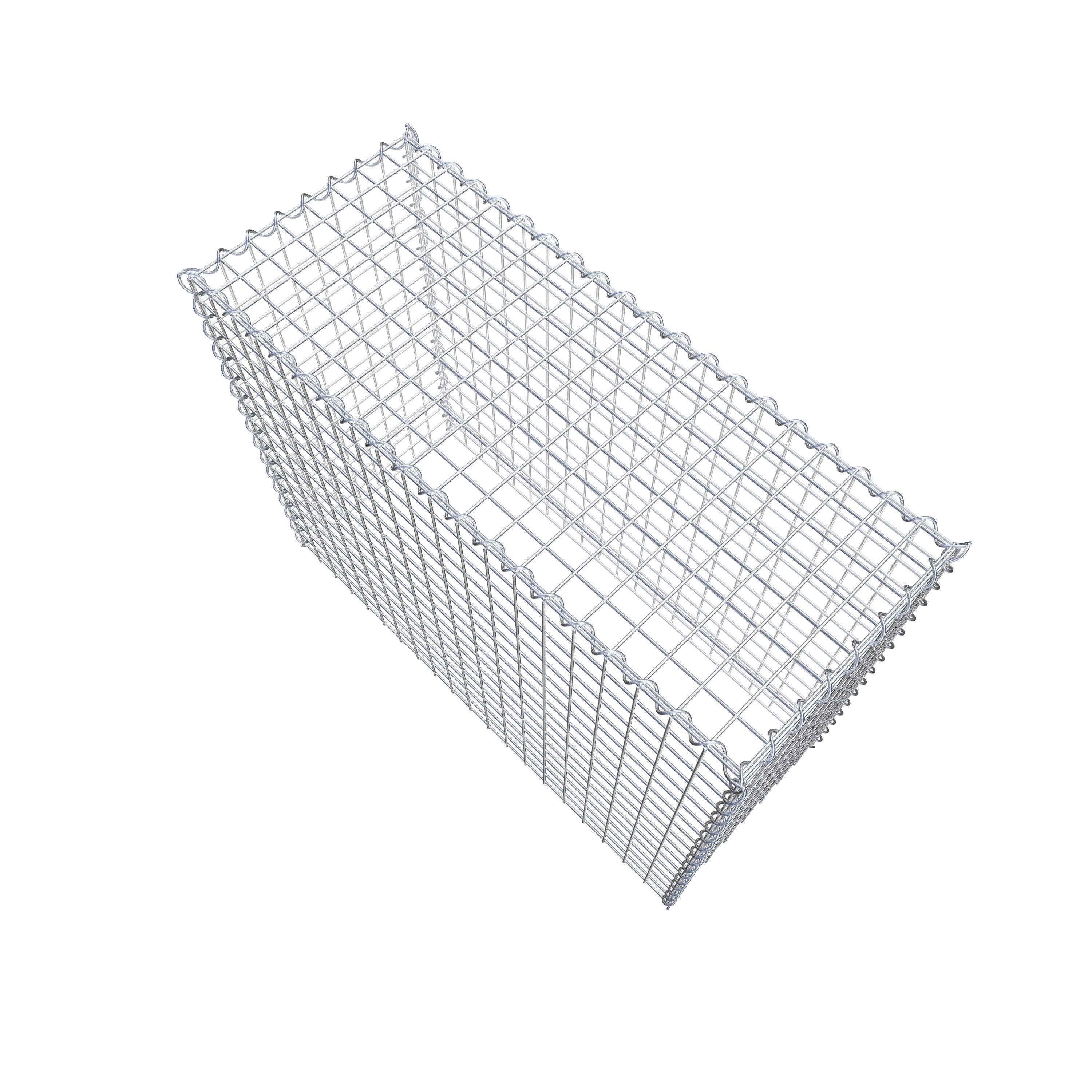 Grown-on gabion type 3 100 cm x 80 cm x 40 cm (L x H x D), mesh size 5 cm x 5 cm, spiral