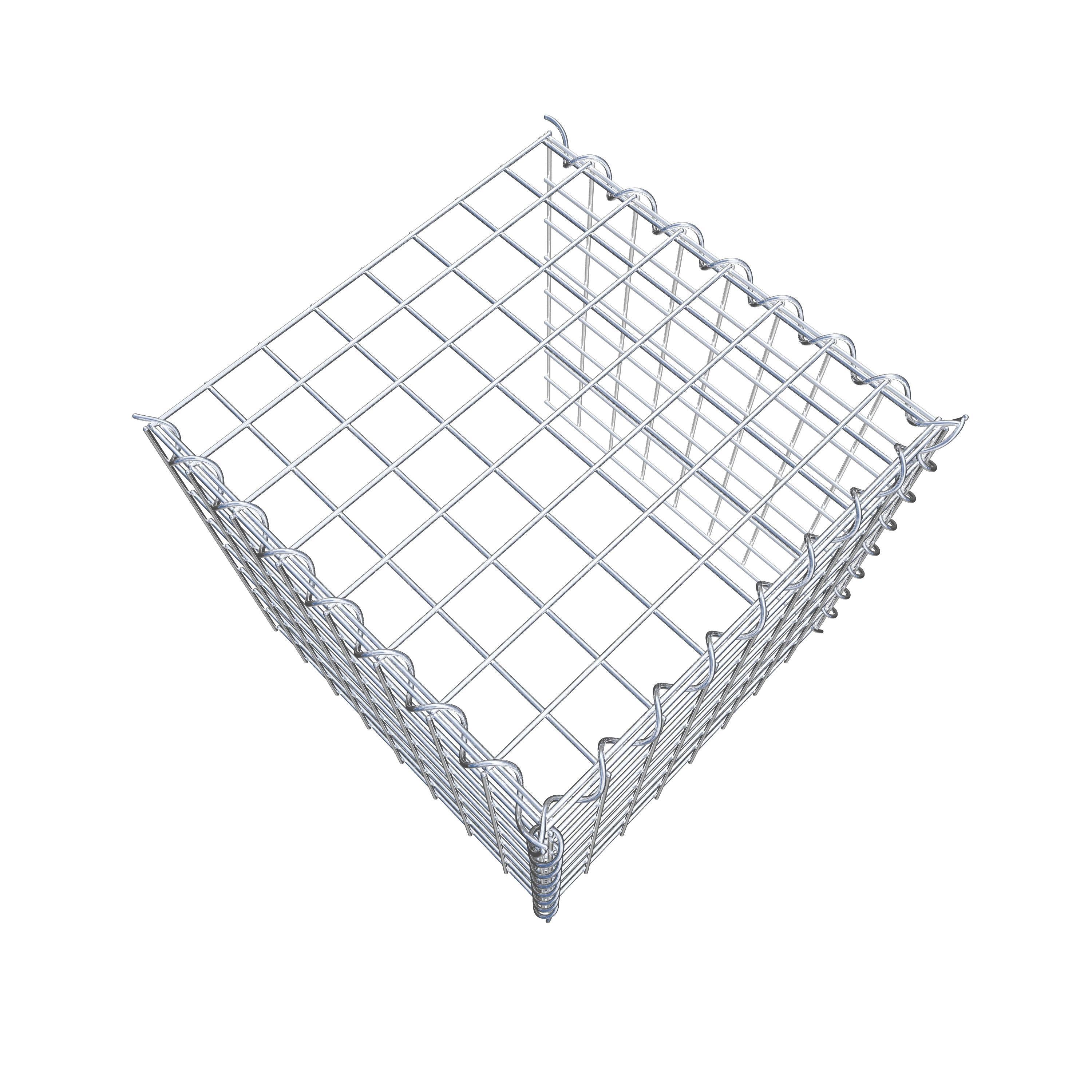Add-on schanskorf type 4 40 cm x 40 cm x 40 cm (L x H x D), maaswijdte 5 cm x 5 cm, spiraalvormig