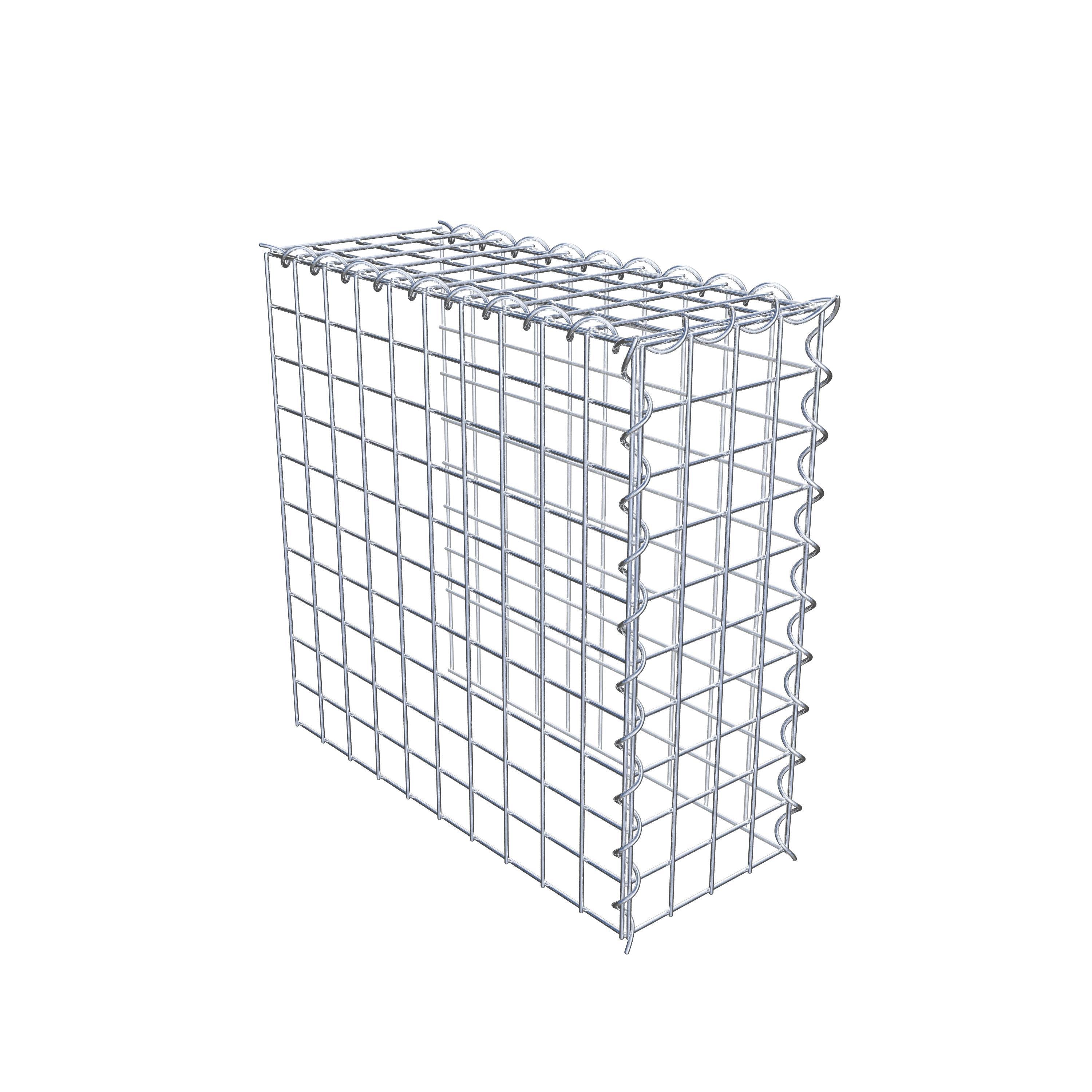 Add-on schanskorf type 4 50 cm x 50 cm x 20 cm (L x H x D), maaswijdte 5 cm x 5 cm, spiraalvormig