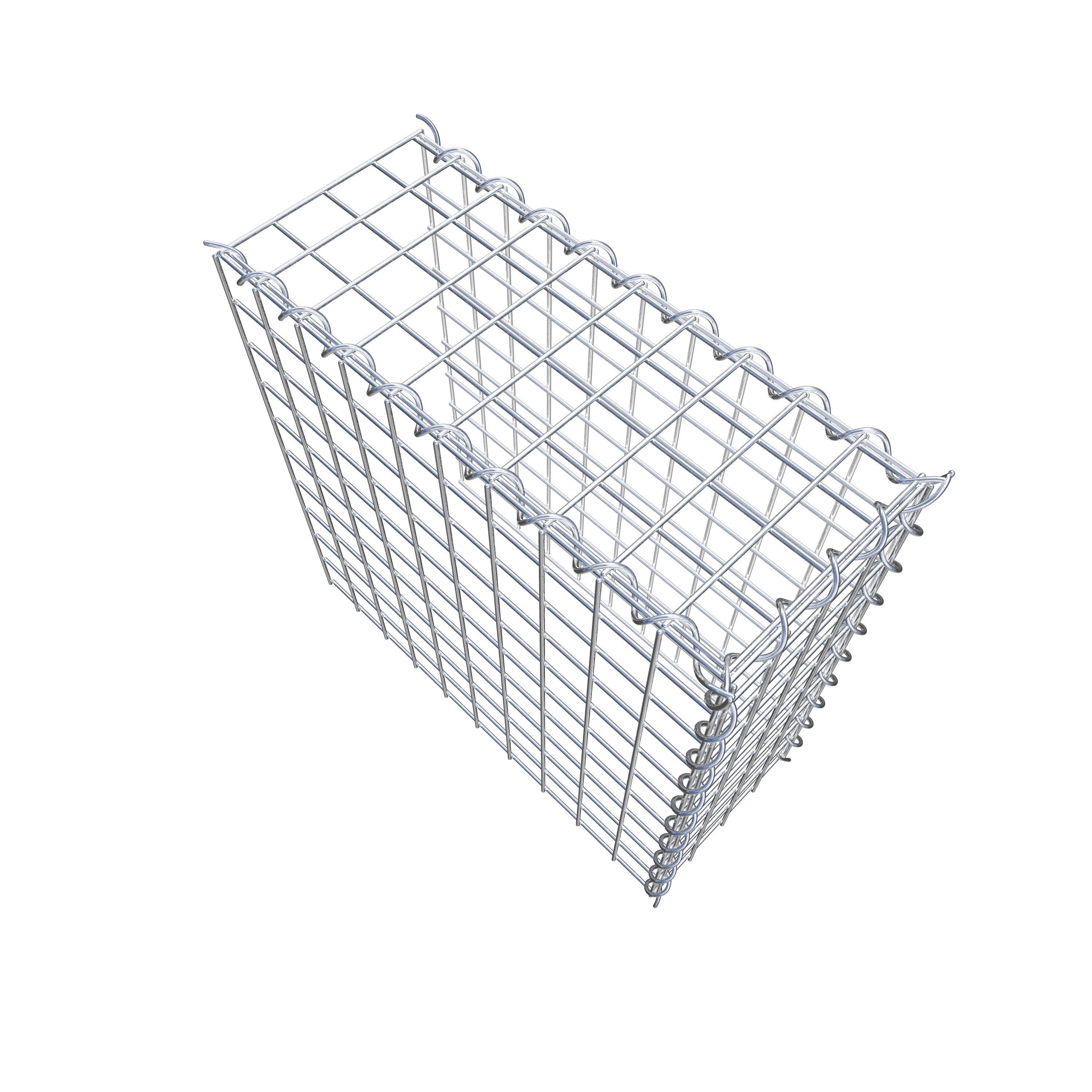 Add-on schanskorf type 4 50 cm x 50 cm x 20 cm (L x H x D), maaswijdte 5 cm x 5 cm, spiraalvormig