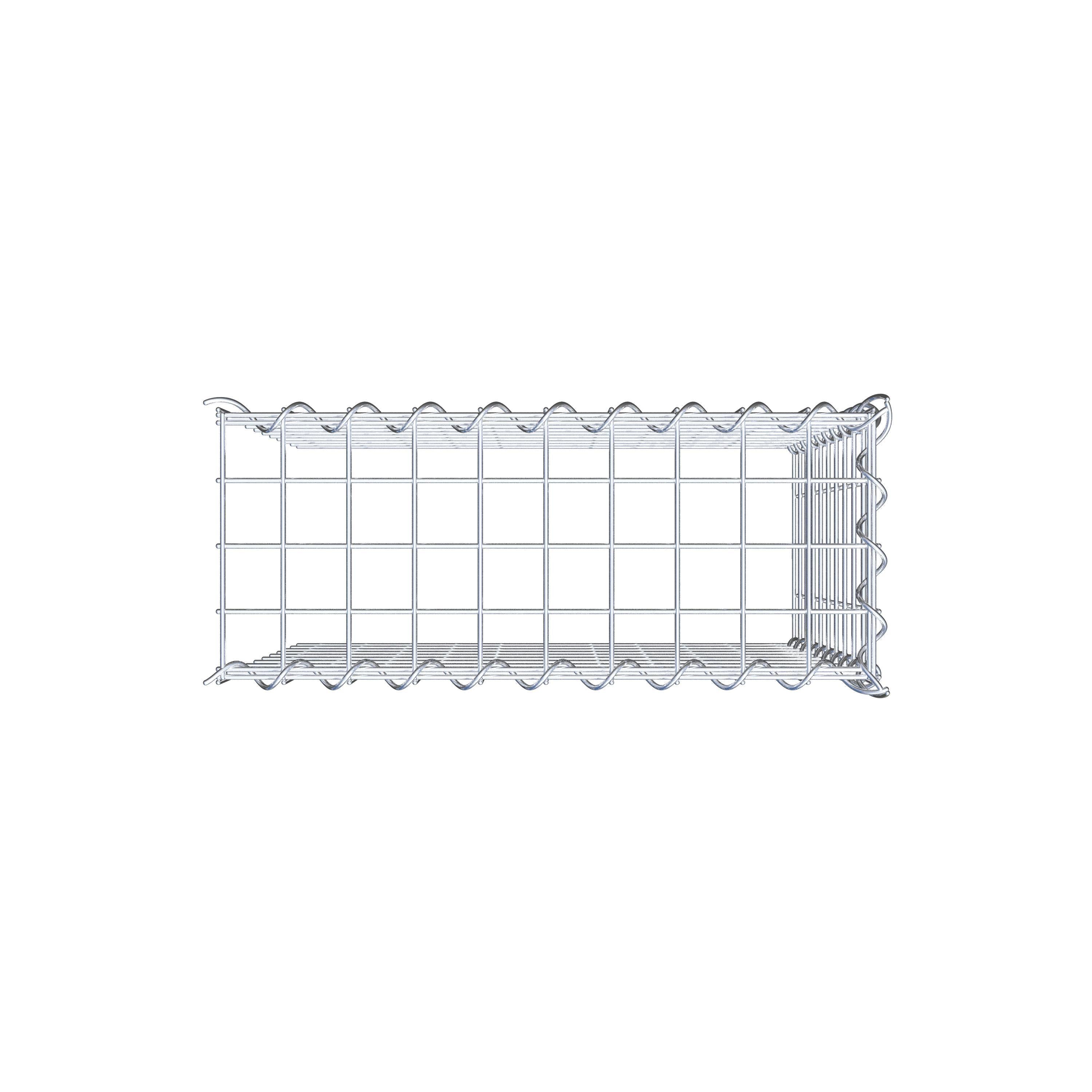 Add-on schanskorf type 4 50 cm x 50 cm x 20 cm (L x H x D), maaswijdte 5 cm x 5 cm, spiraalvormig