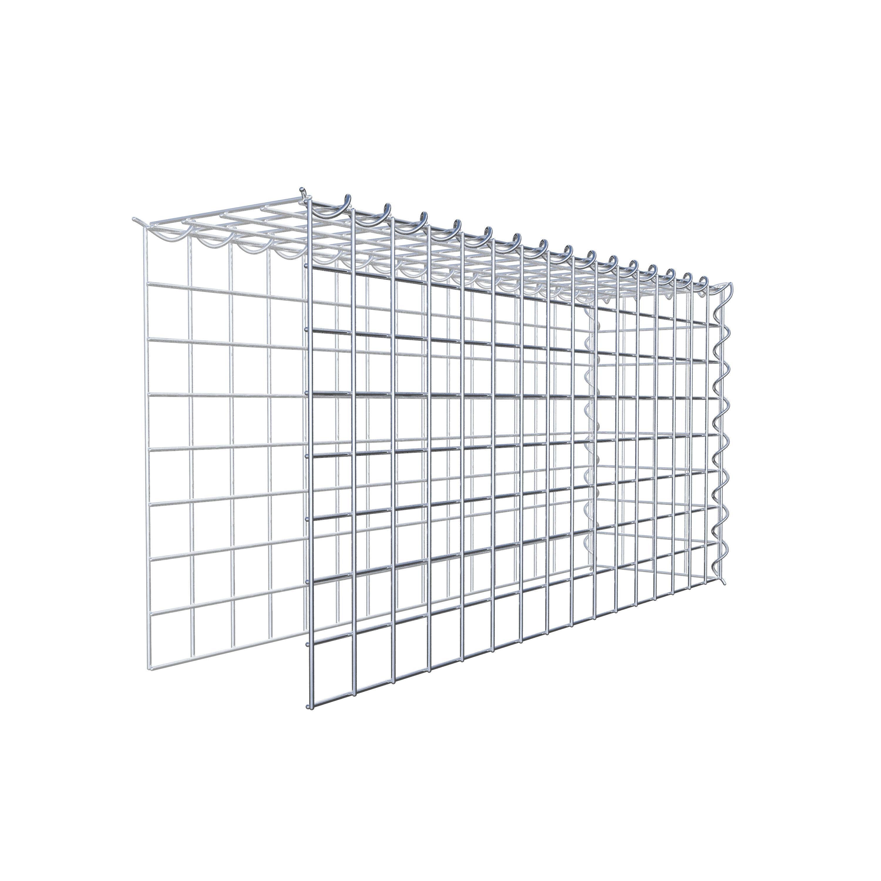 Add-on schanskorf type 4 80 cm x 40 cm x 20 cm (L x H x D), maaswijdte 5 cm x 5 cm, spiraalvormig