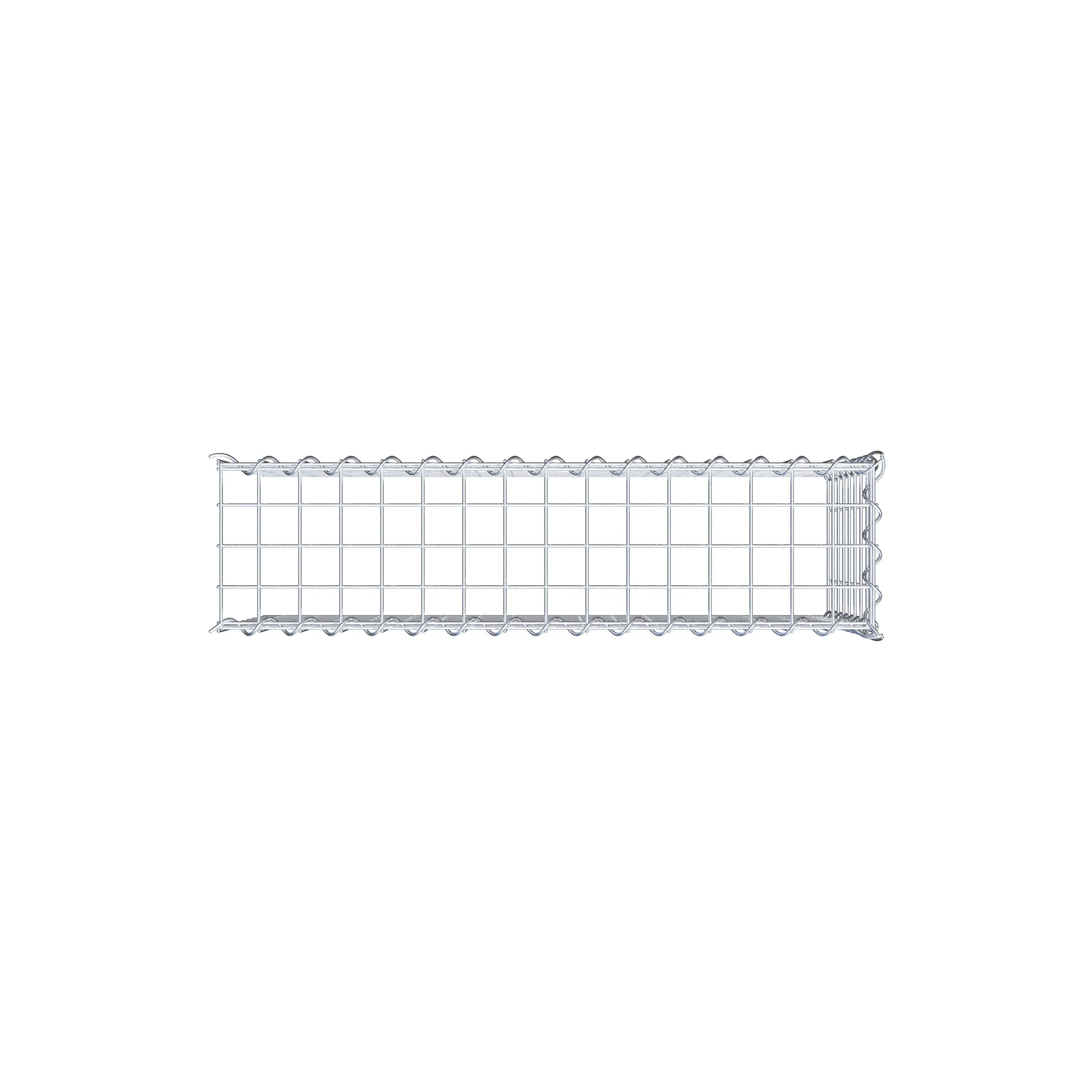Add-on schanskorf type 4 80 cm x 40 cm x 20 cm (L x H x D), maaswijdte 5 cm x 5 cm, spiraalvormig