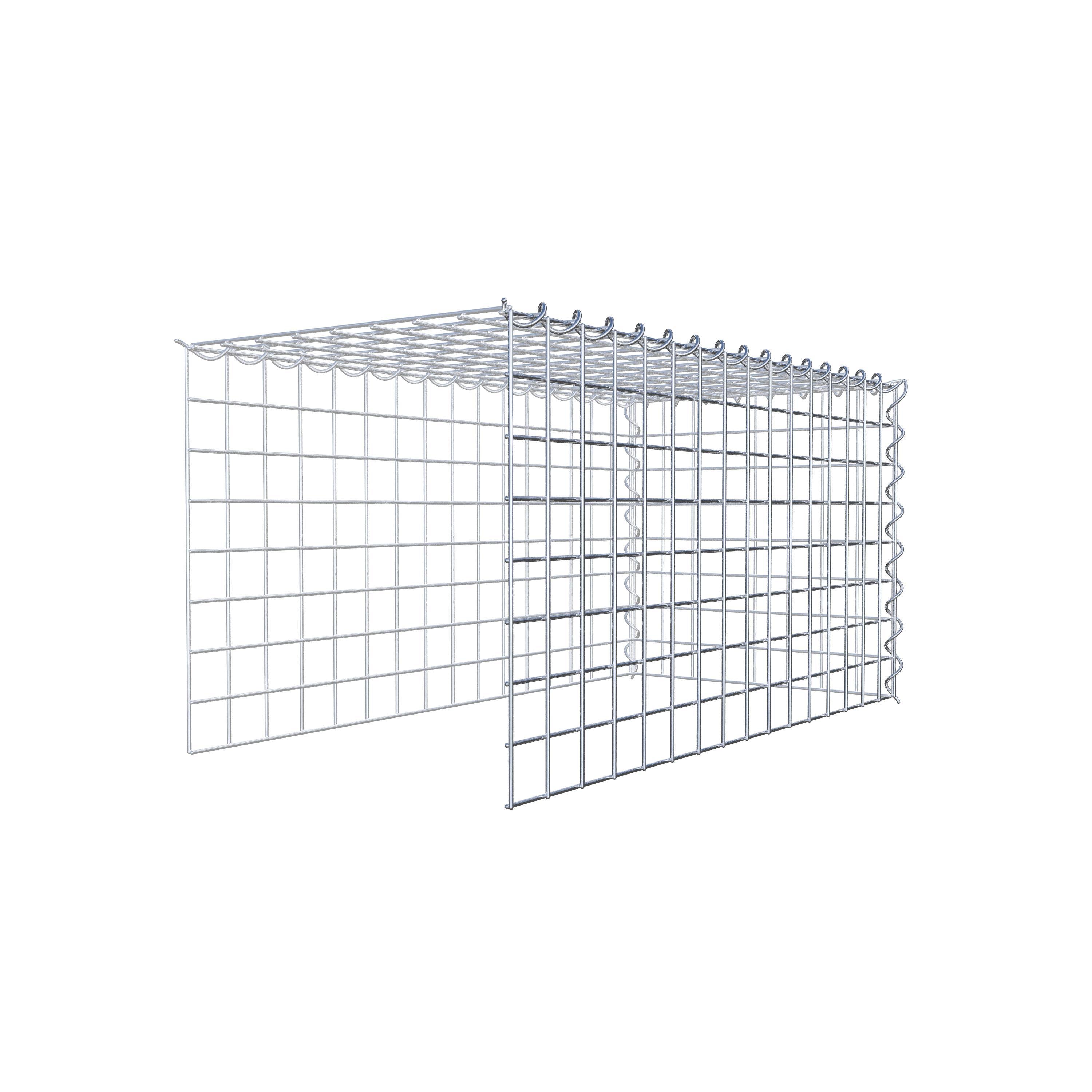 Gabião tipo 4 80 cm x 40 cm x 40 cm (C x A x P), malhagem 5 cm x 5 cm, espiral
