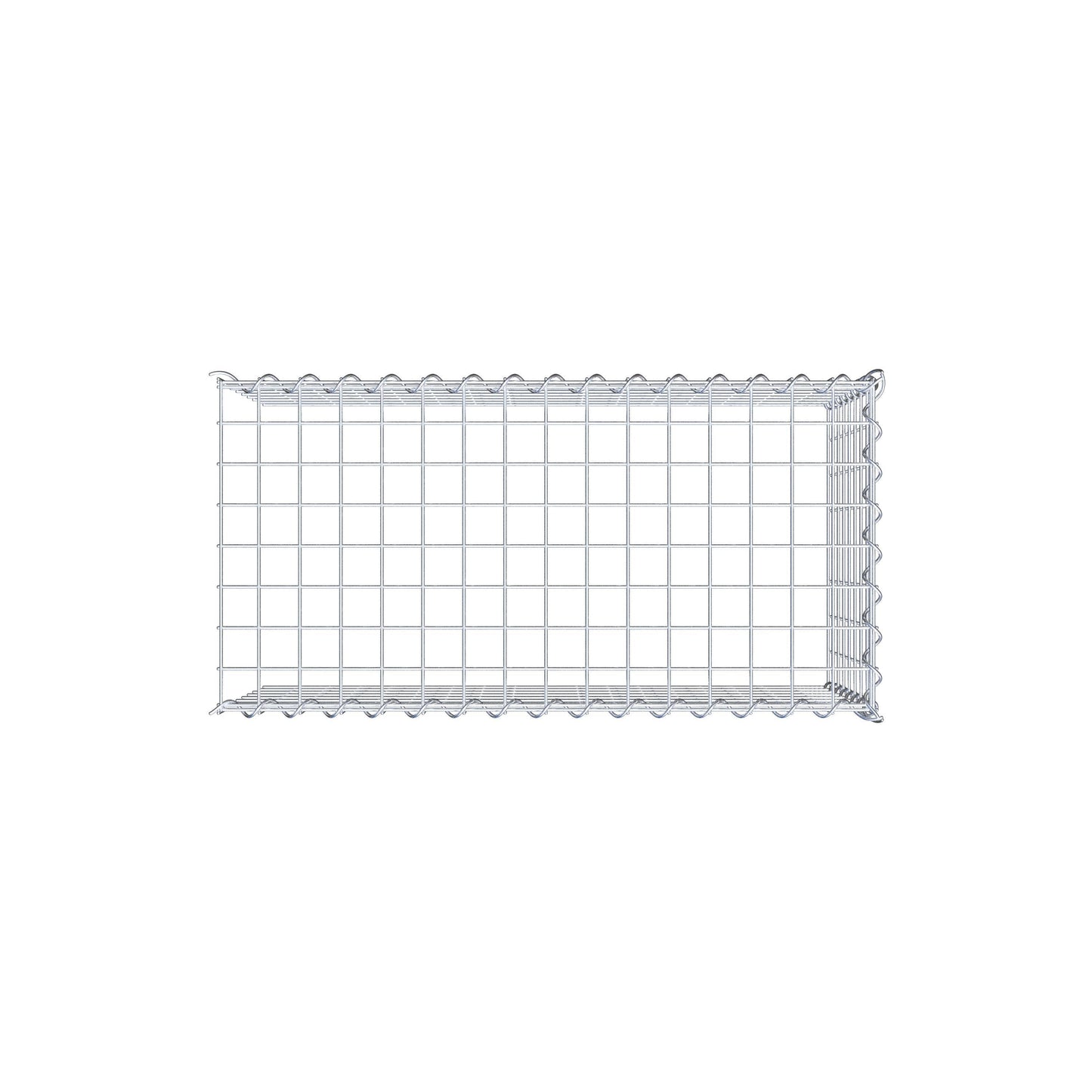 Grown-on gabion type 4 80 cm x 40 cm x 40 cm (L x H x D), mesh size 5 cm x 5 cm, spiral