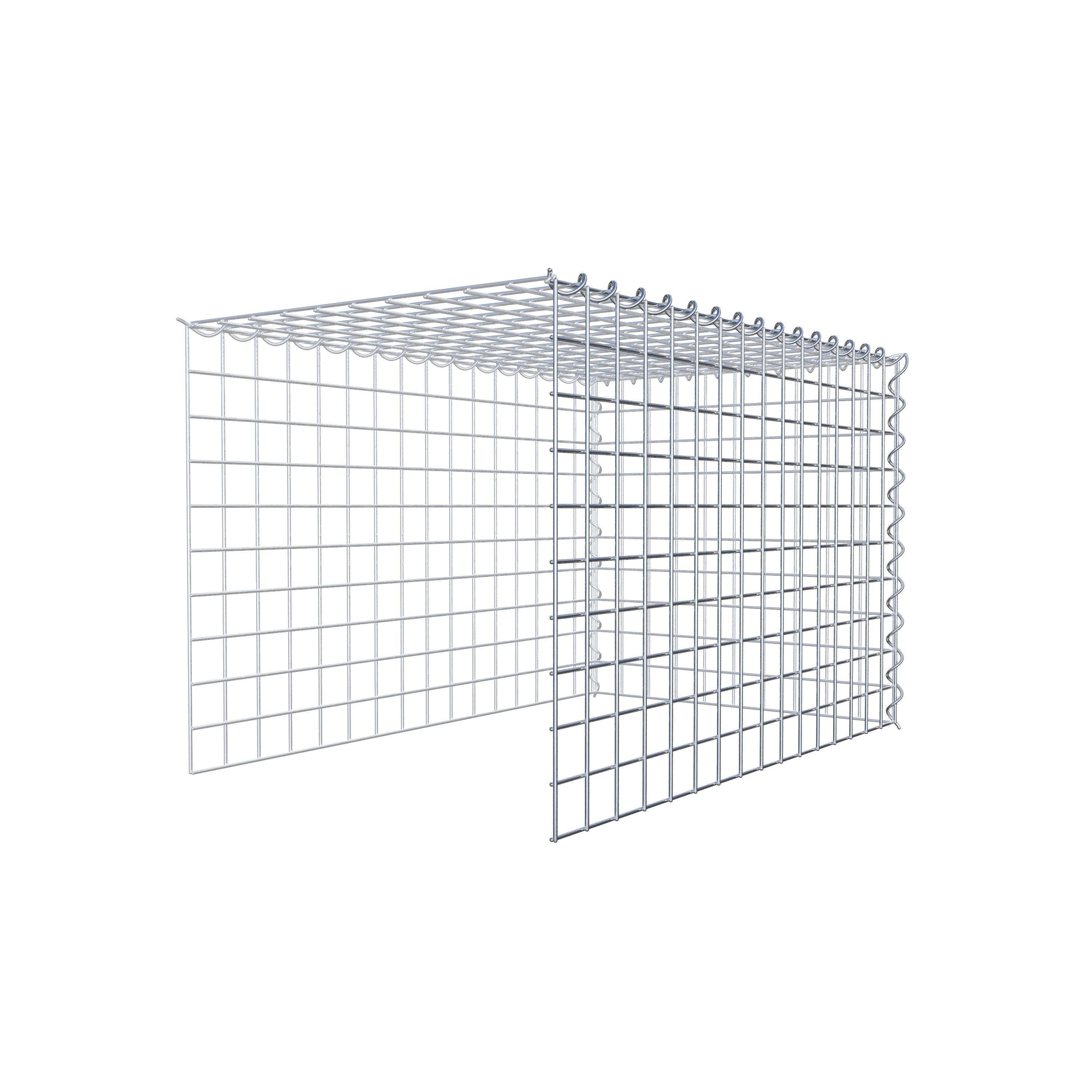 Add-on schanskorf type 4 80 cm x 50 cm x 50 cm (L x H x D), maaswijdte 5 cm x 5 cm, spiraalvormig