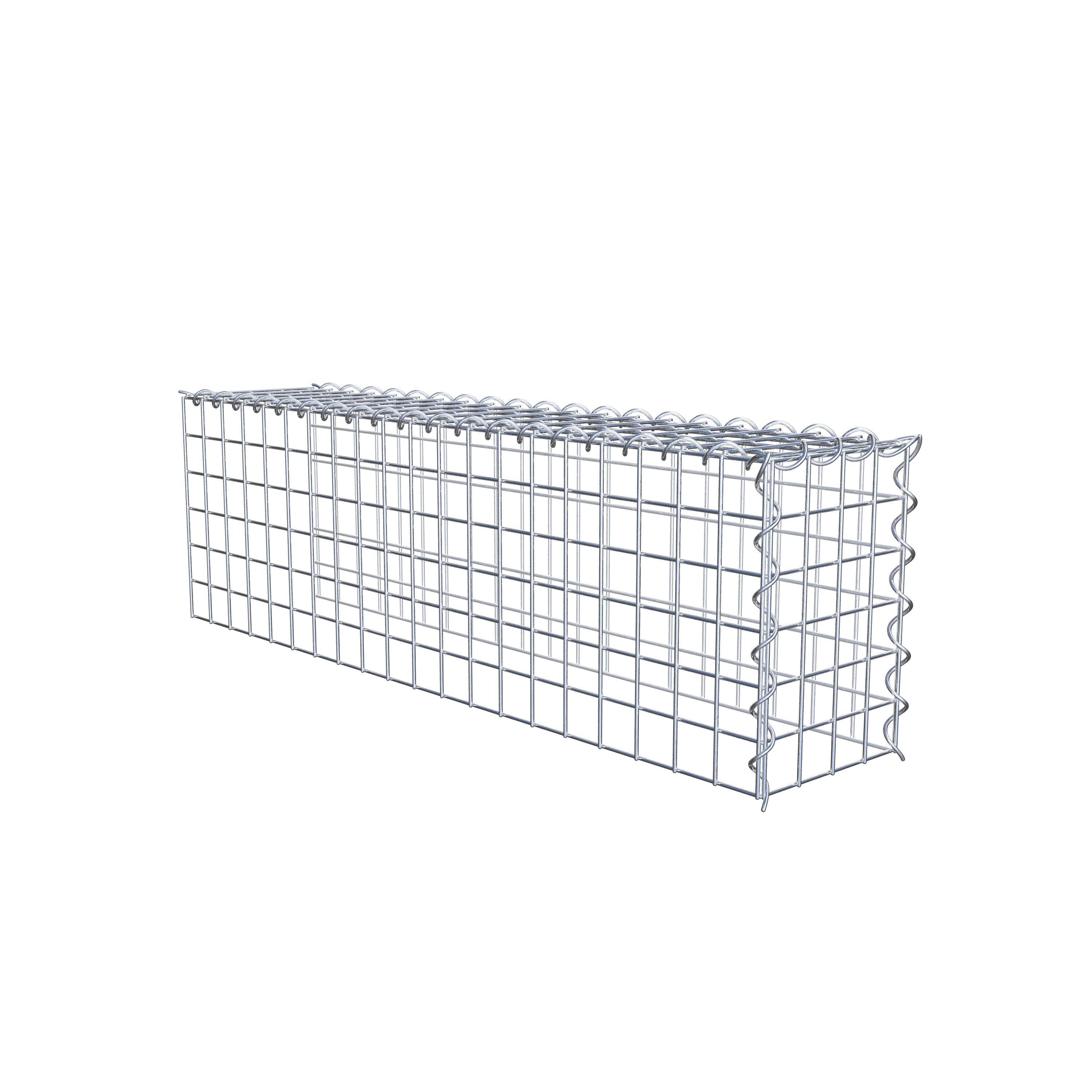 Gabião Tipo 4 100 cm x 30 cm x 20 cm (C x A x P), malhagem 5 cm x 5 cm, espiral