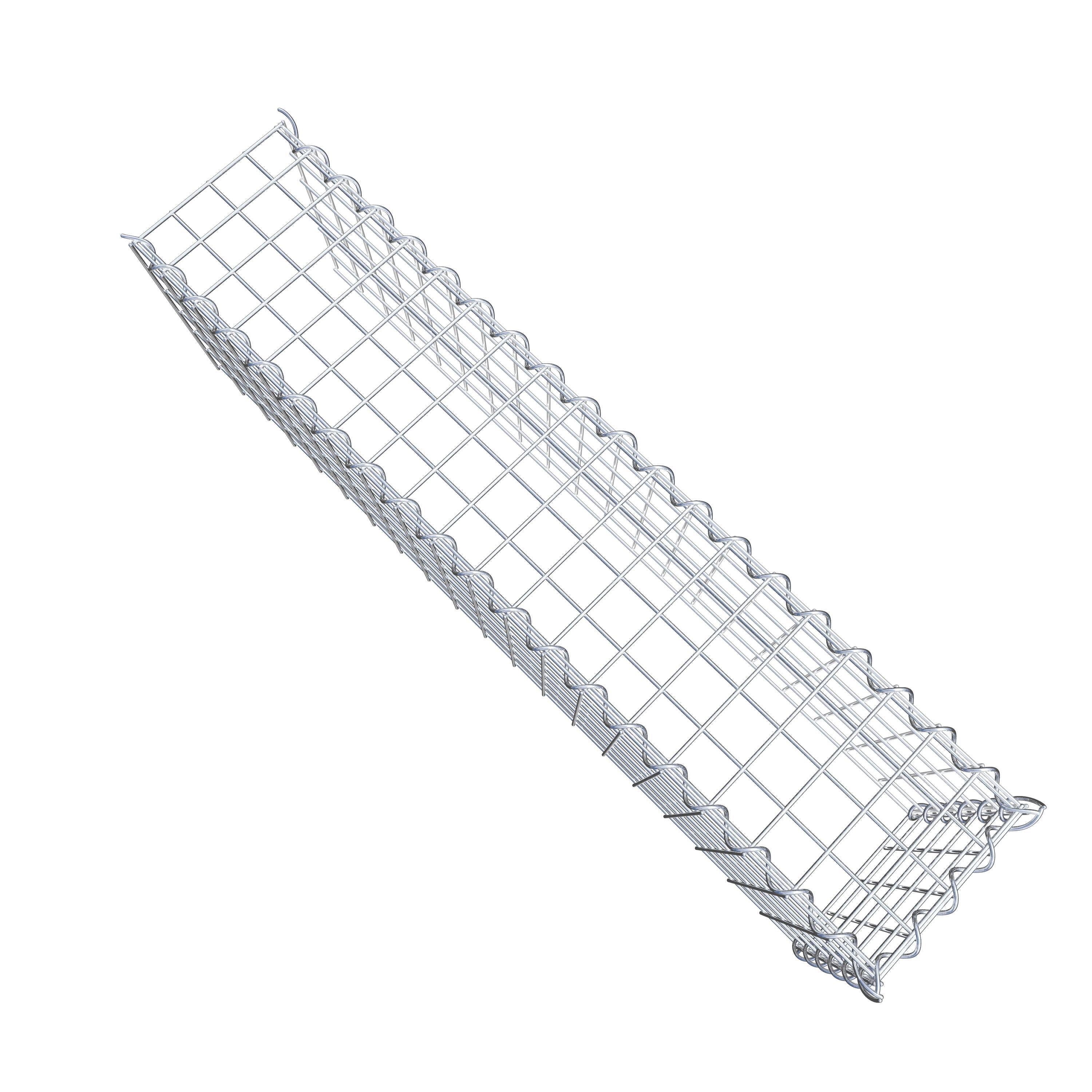 Gabião Tipo 4 100 cm x 30 cm x 20 cm (C x A x P), malhagem 5 cm x 5 cm, espiral