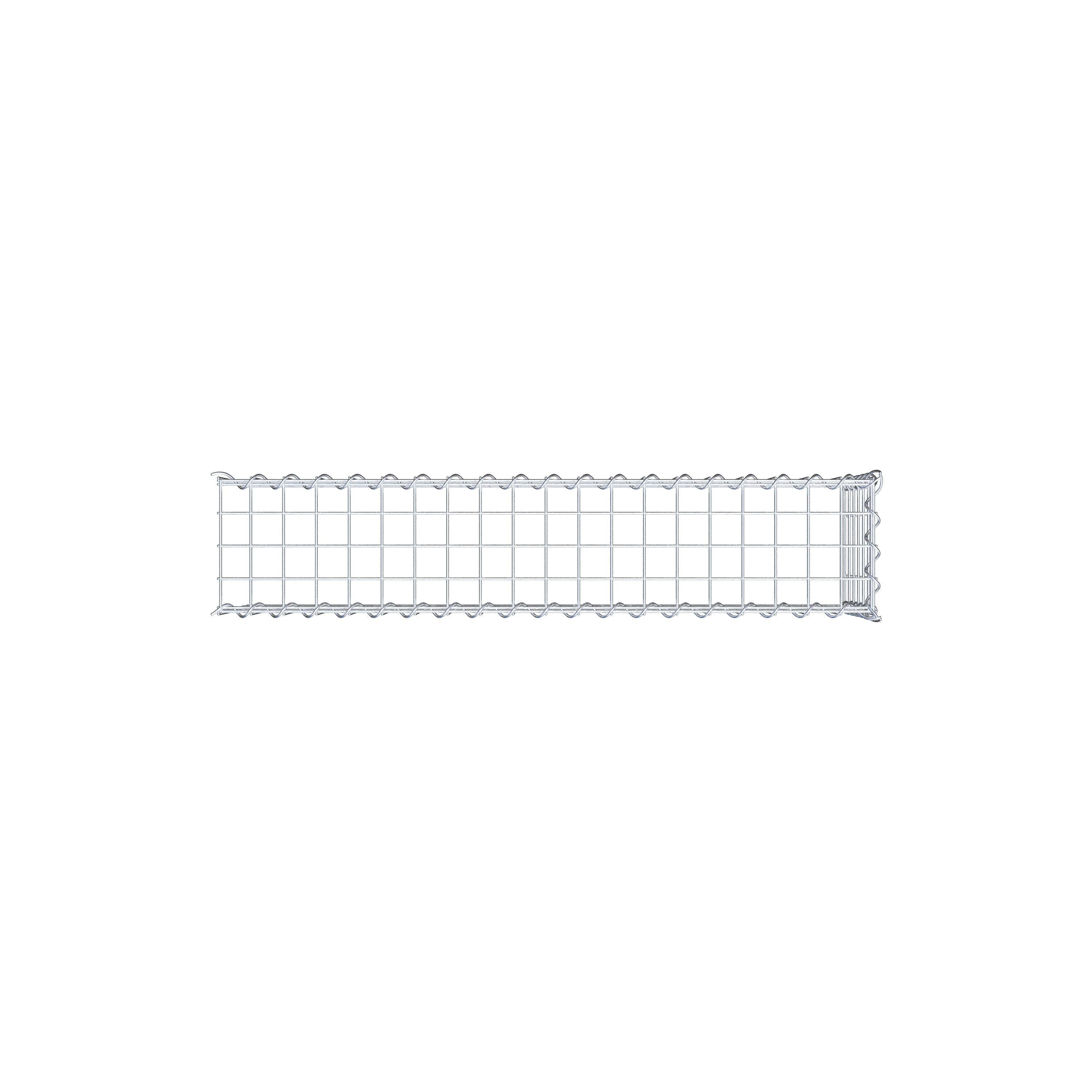 Gabião Tipo 4 100 cm x 30 cm x 20 cm (C x A x P), malhagem 5 cm x 5 cm, espiral