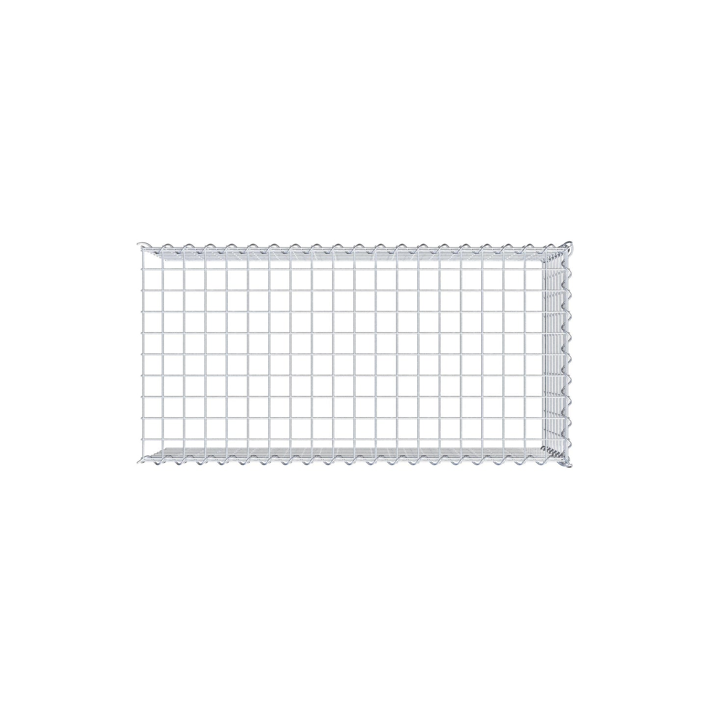 Gabion rapporté type 4 100 cm x 40 cm x 50 cm (L x H x P), mailles 5 cm x 5 cm, spirale