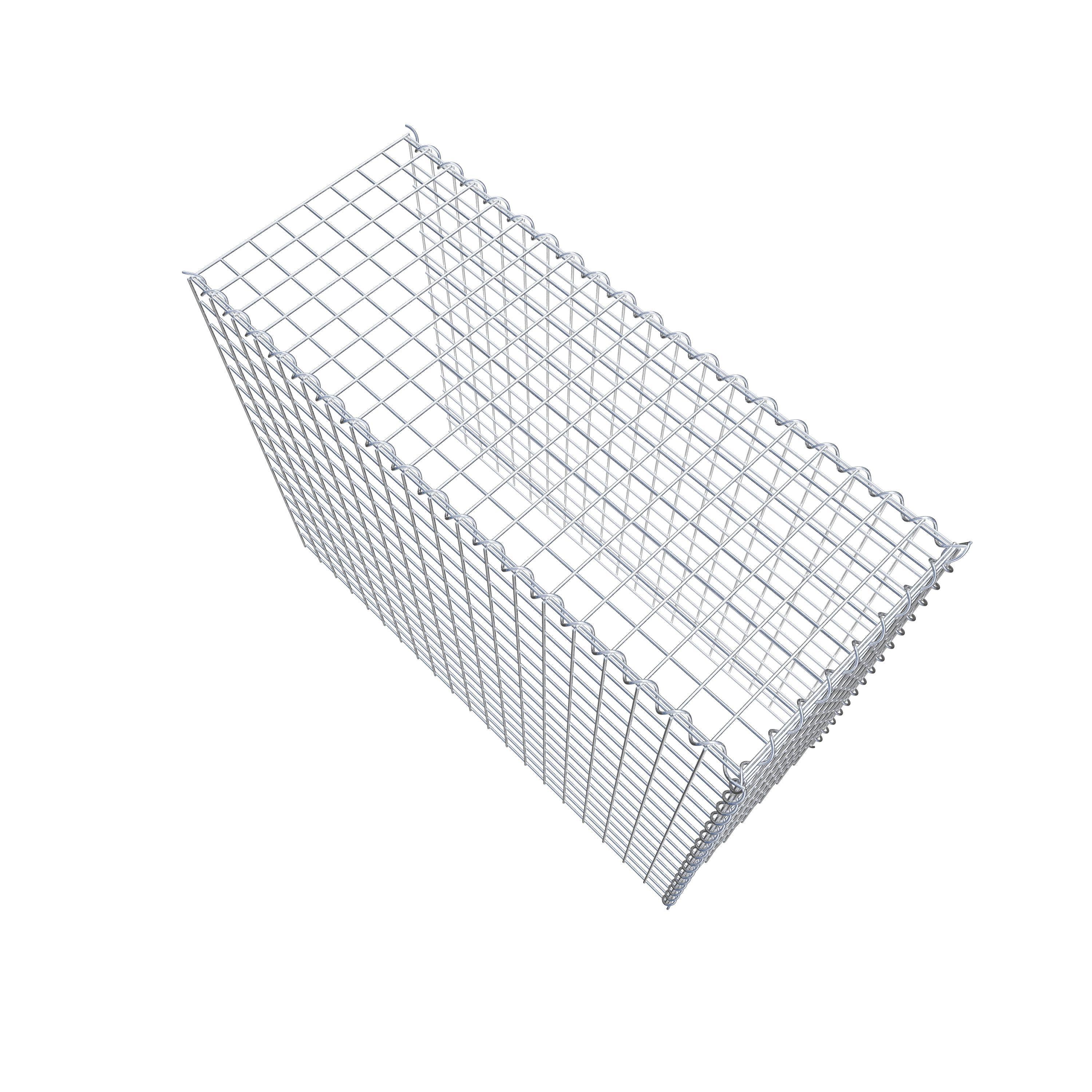 Add-on schanskorf type 4 100 cm x 80 cm x 40 cm (L x H x D), maaswijdte 5 cm x 5 cm, spiraalvormig
