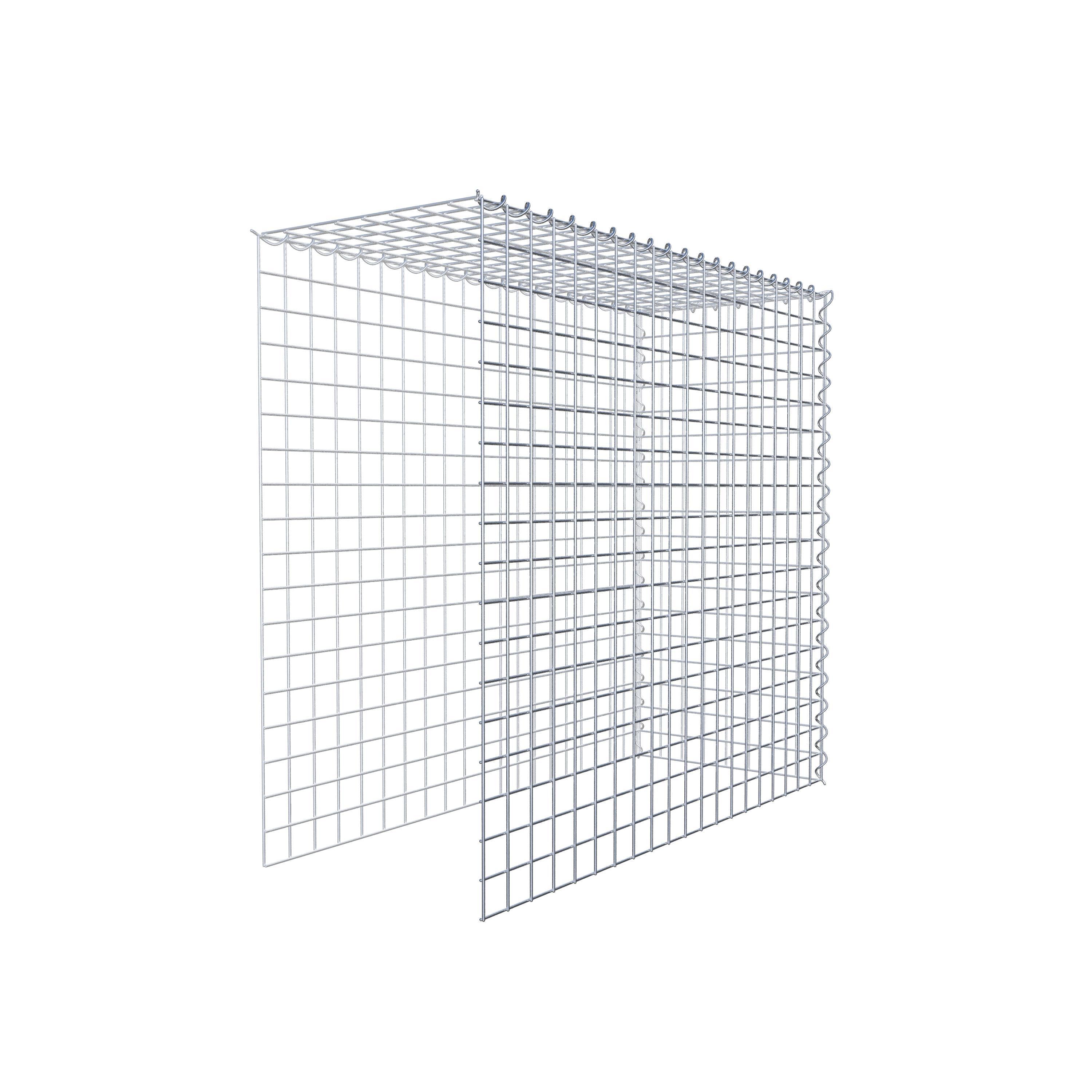 Add-on schanskorf type 4 100 cm x 90 cm x 40 cm (L x H x D), maaswijdte 5 cm x 5 cm, spiraalvormig