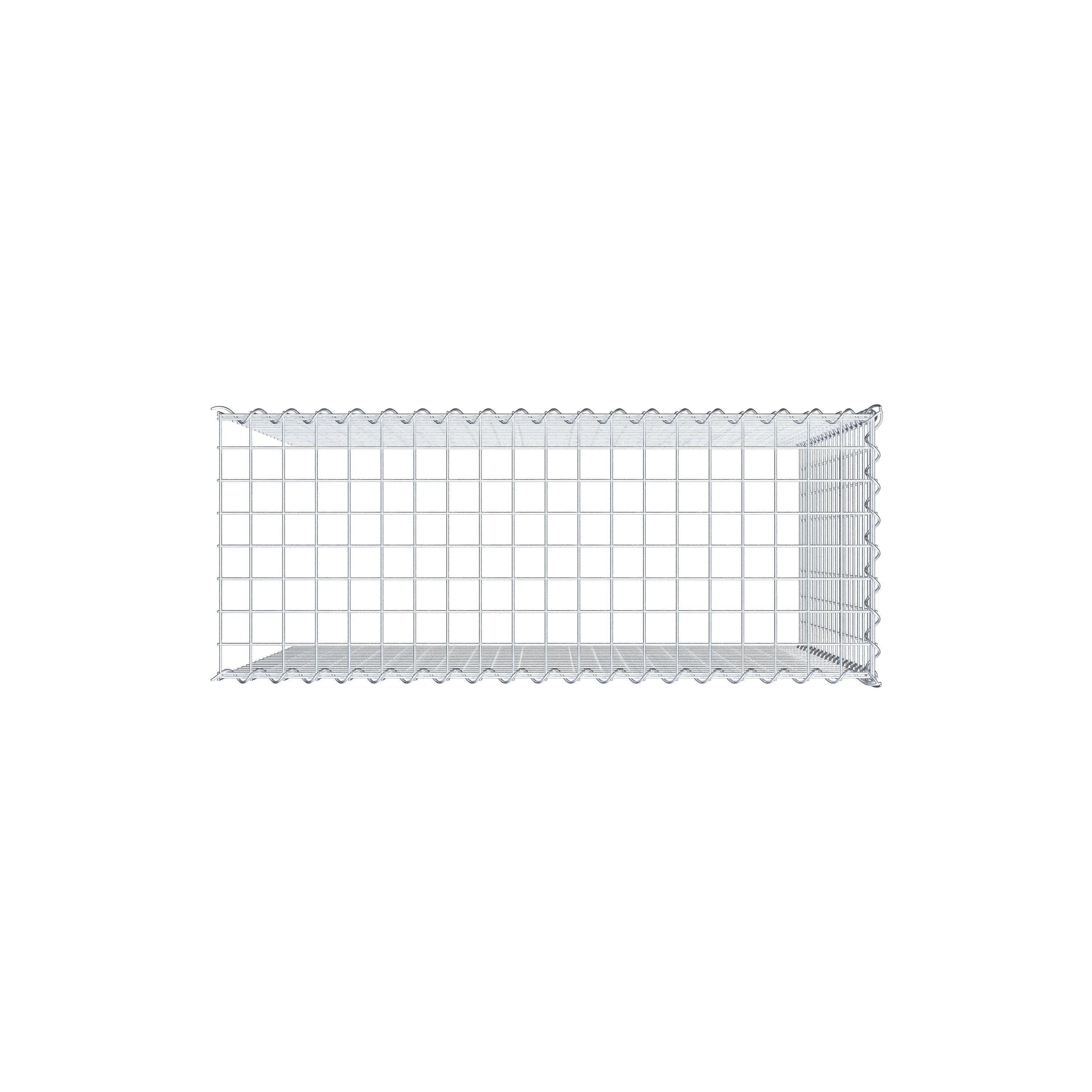 Add-on schanskorf type 4 100 cm x 90 cm x 40 cm (L x H x D), maaswijdte 5 cm x 5 cm, spiraalvormig