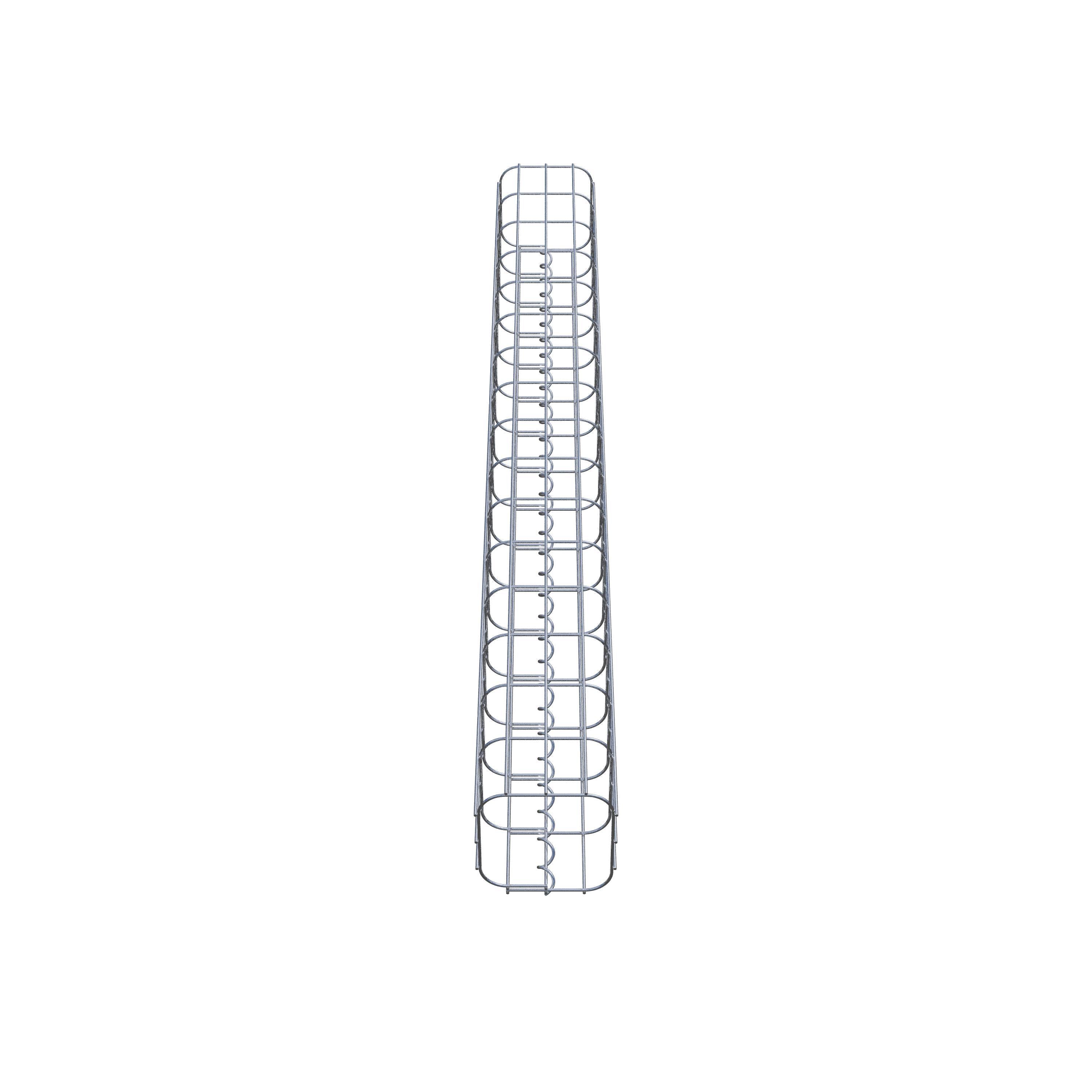 Columna de gaviones cuadrada 17 cm x 17 cm, 160 cm de altura, MW 5 cm x 10 cm