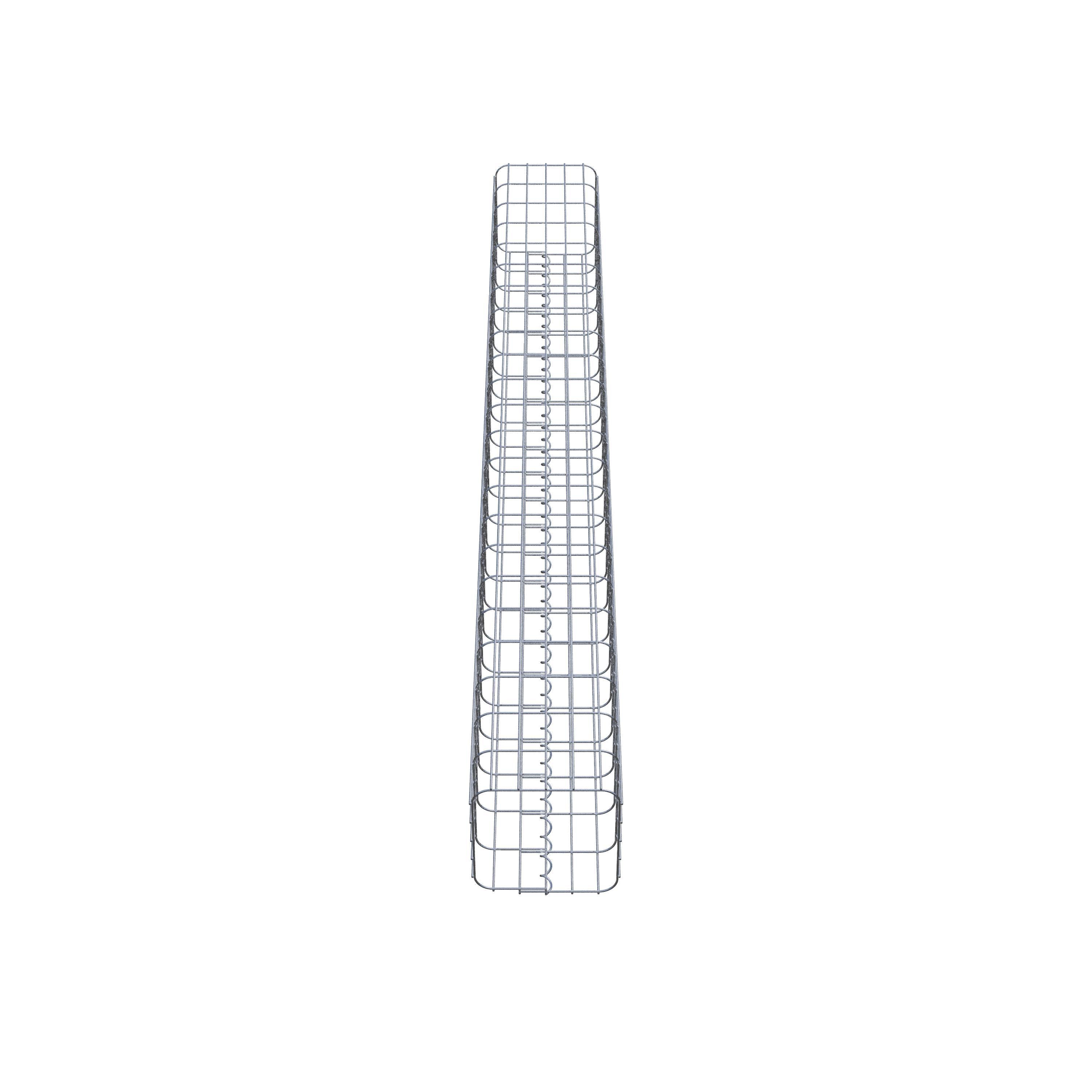 Schanskorfzuil hoekig 27 cm x 27 cm, 230 cm hoog, MW 5 cm x 10 cm