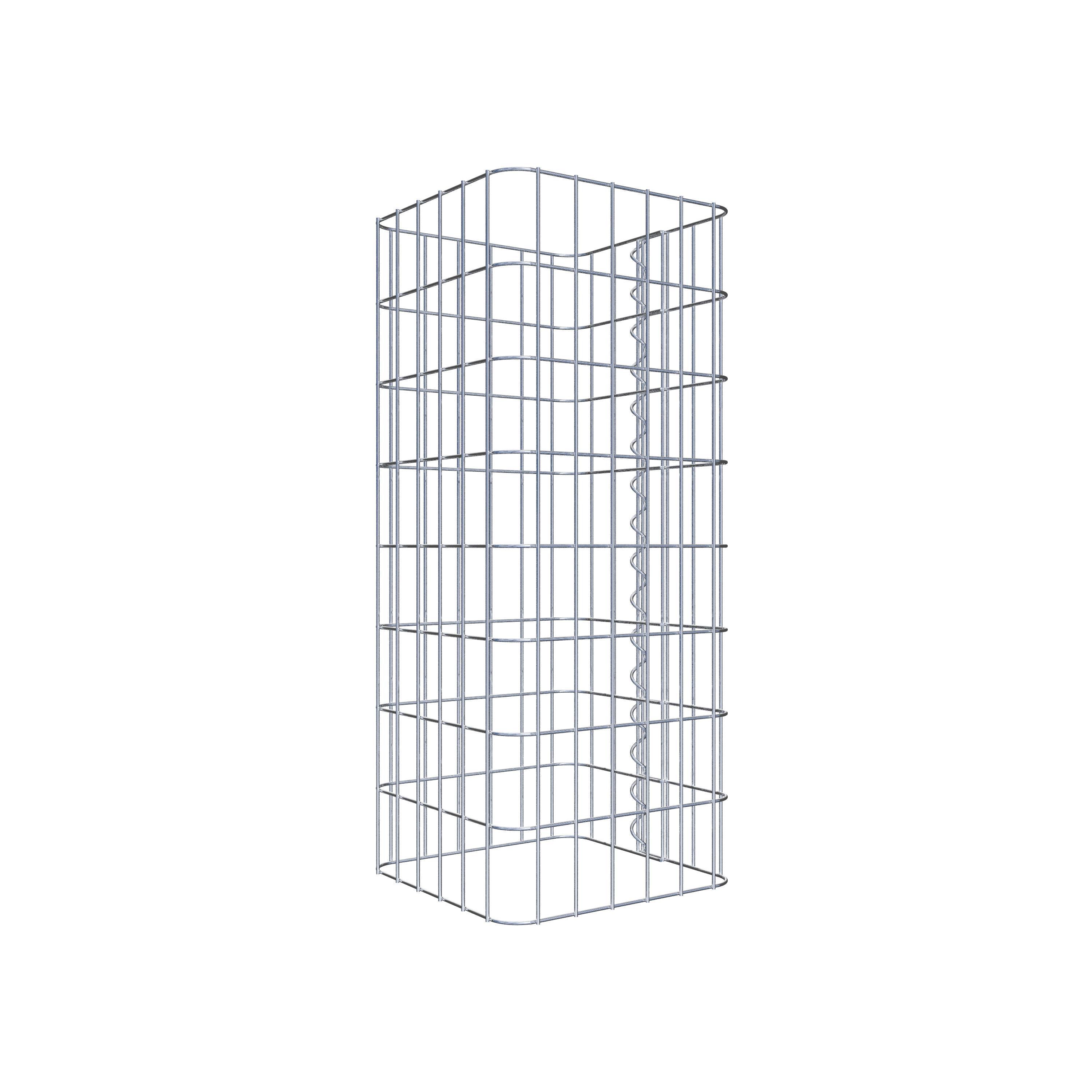 Columna de gaviones, angular 32 cm x 32 cm, 80 cm de altura, MW 5 cm x 10 cm