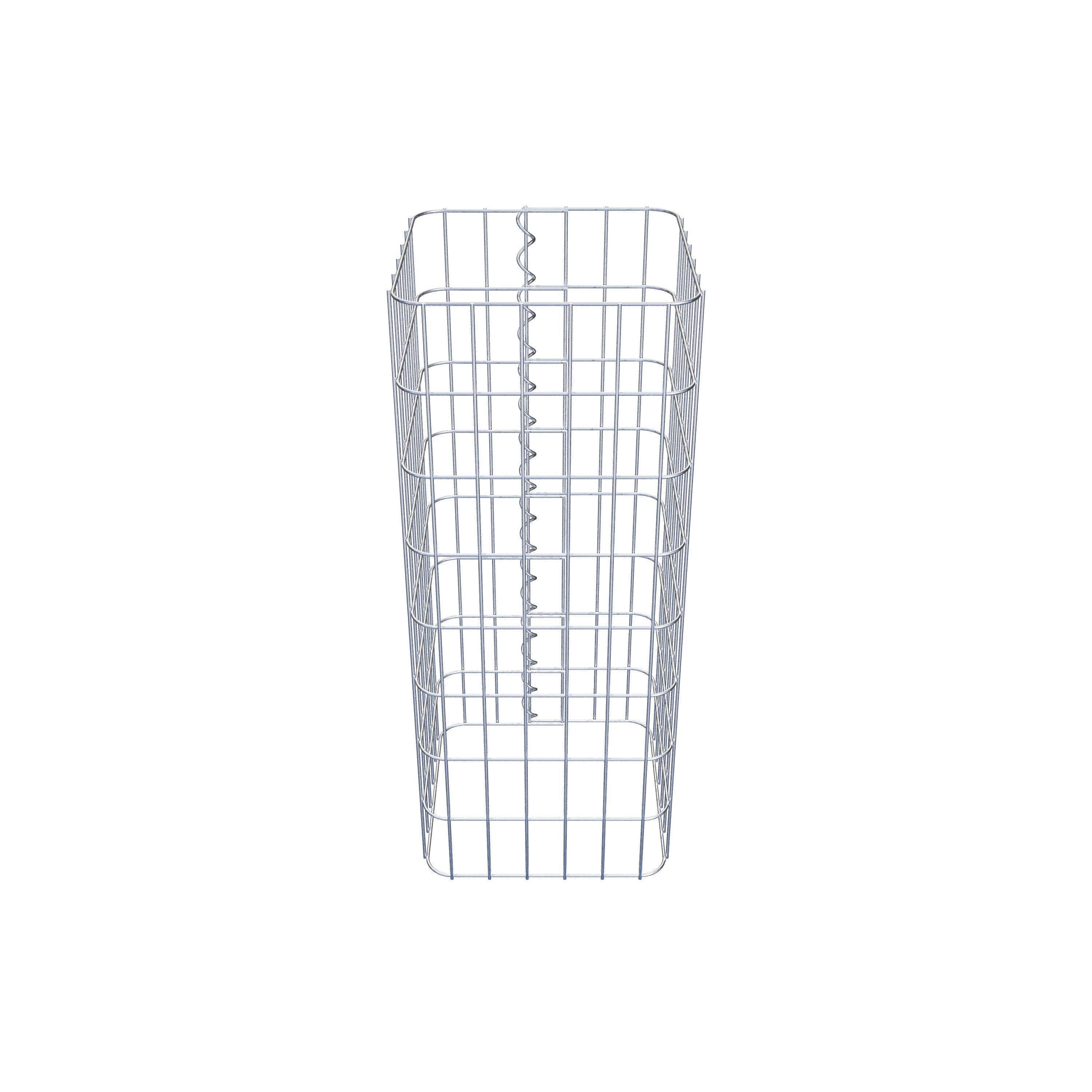 Columna de gaviones, angular 32 cm x 32 cm, 80 cm de altura, MW 5 cm x 10 cm